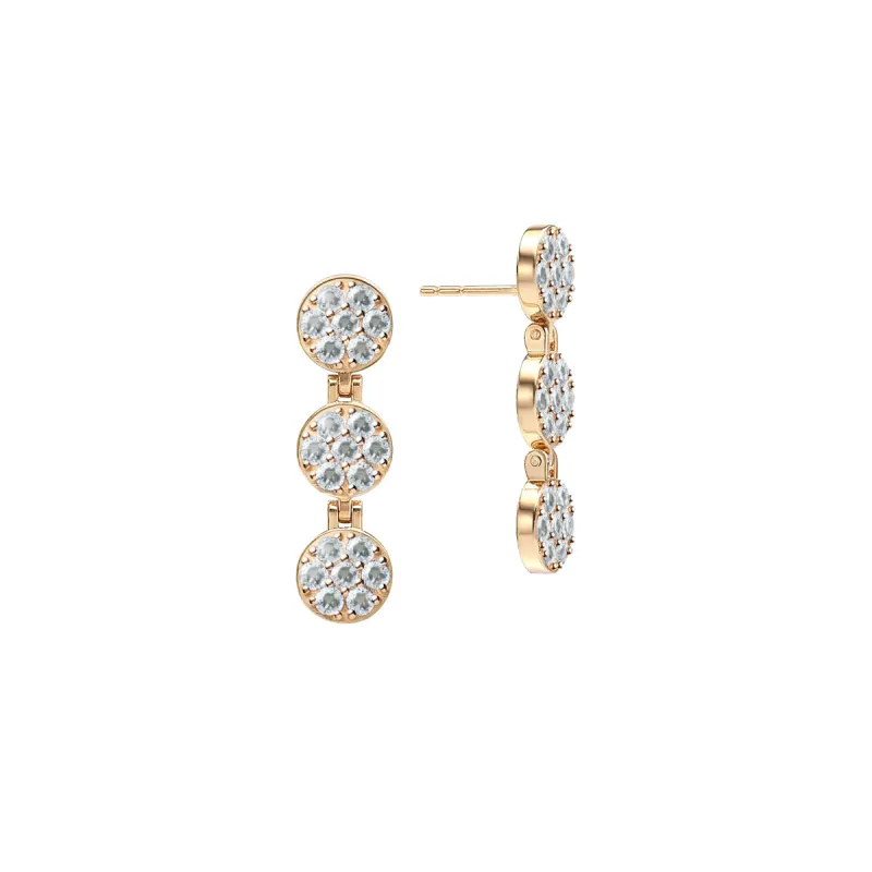 Rosecliff Aquamarine Drop Earrings in 14k Gold (March) sold by Haverhill