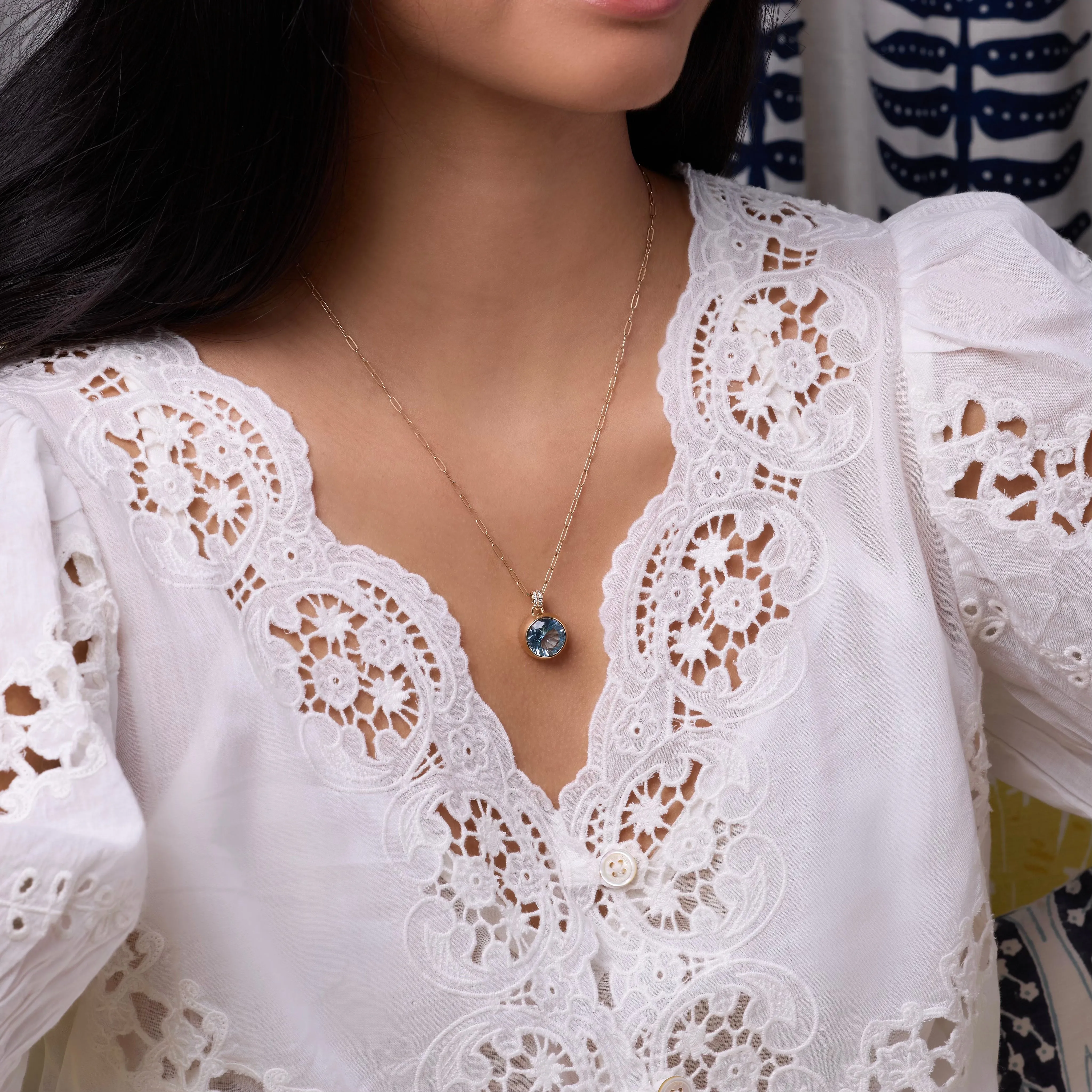 Jamestown Birthstone Pendant with Diamond Bail in 14k Gold sold by Haverhill product image thumbnail 2