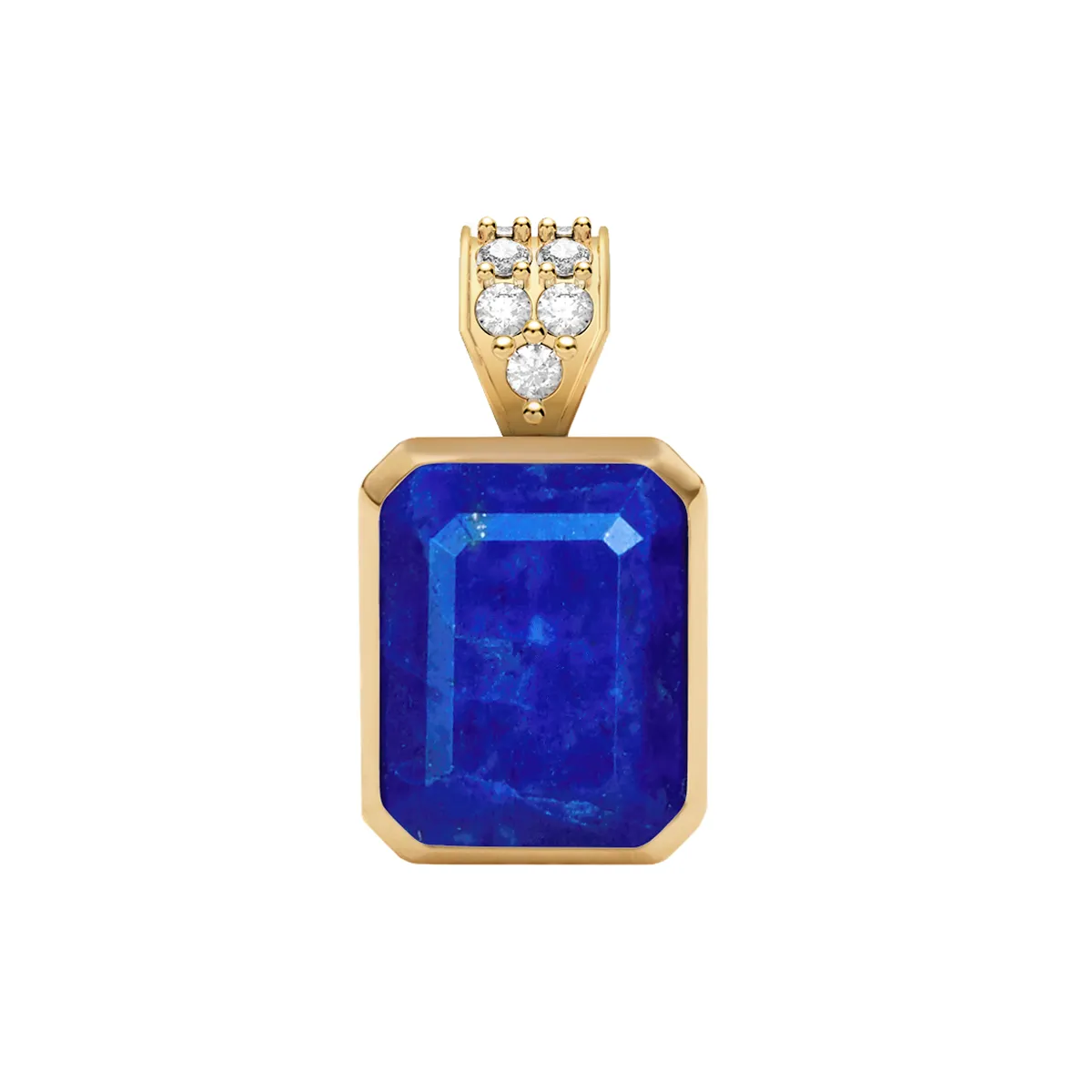 Warren Lapis Pendant with Diamond Bail in 14k Gold (September) sold by Haverhill