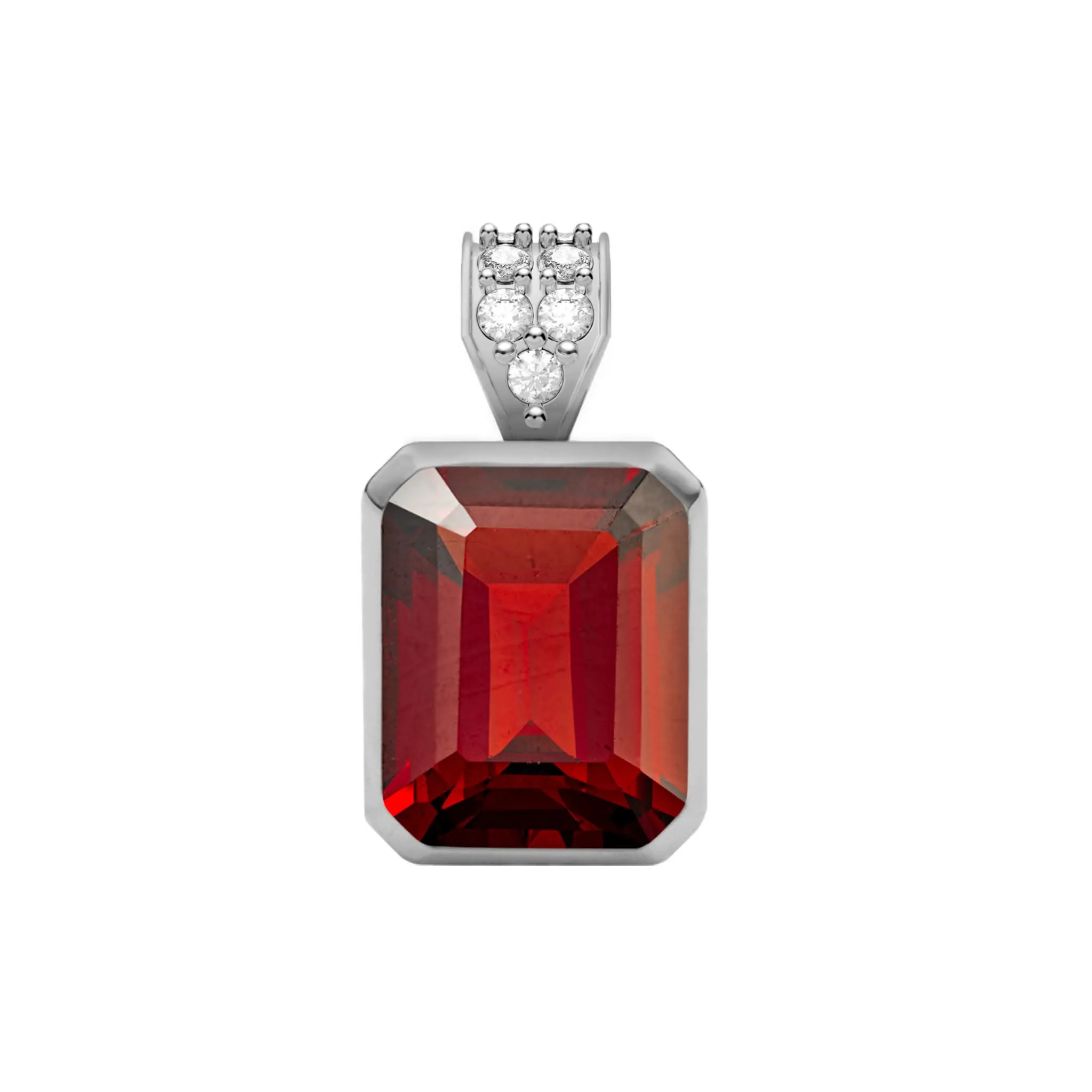 Warren Garnet Pendant with Diamond Bail in 14k Gold (January) sold by Haverhill product image thumbnail 5
