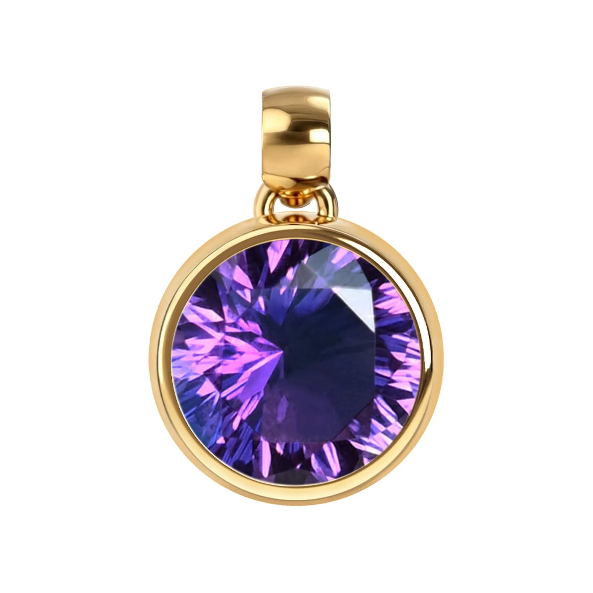 Jamestown Amethyst Pendant in 14k Gold (February) sold by Haverhill