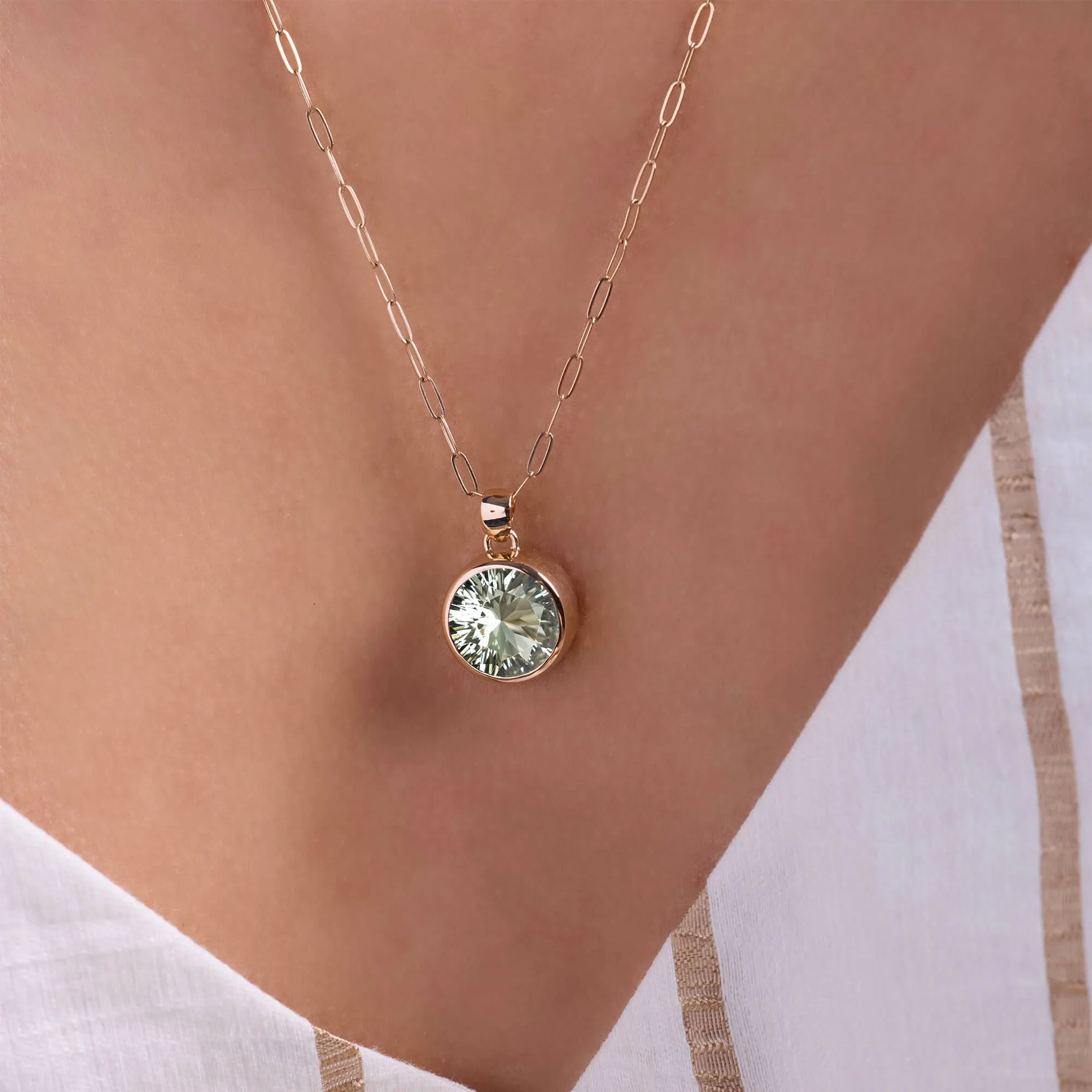 Jamestown Green Amethyst Pendant in 14k Gold (February) sold by Haverhill product image thumbnail 3