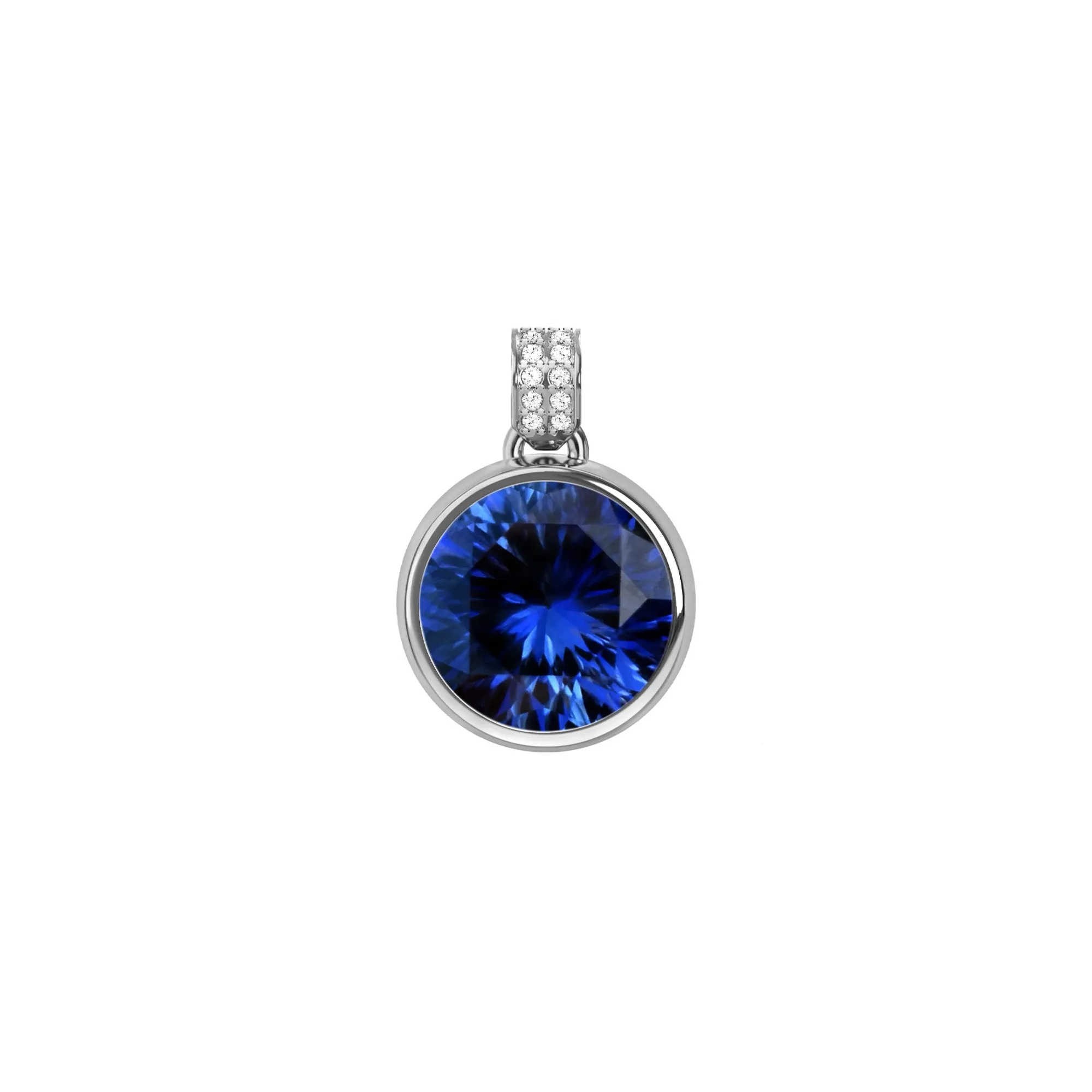 Jamestown Sapphire Pendant with Diamond Bail in 14k Gold (September) sold by Haverhill product image thumbnail 5
