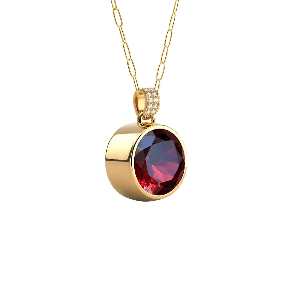 Jamestown Ruby Pendant with Diamond Bail in 14k Gold (July) sold by Haverhill product image thumbnail 4