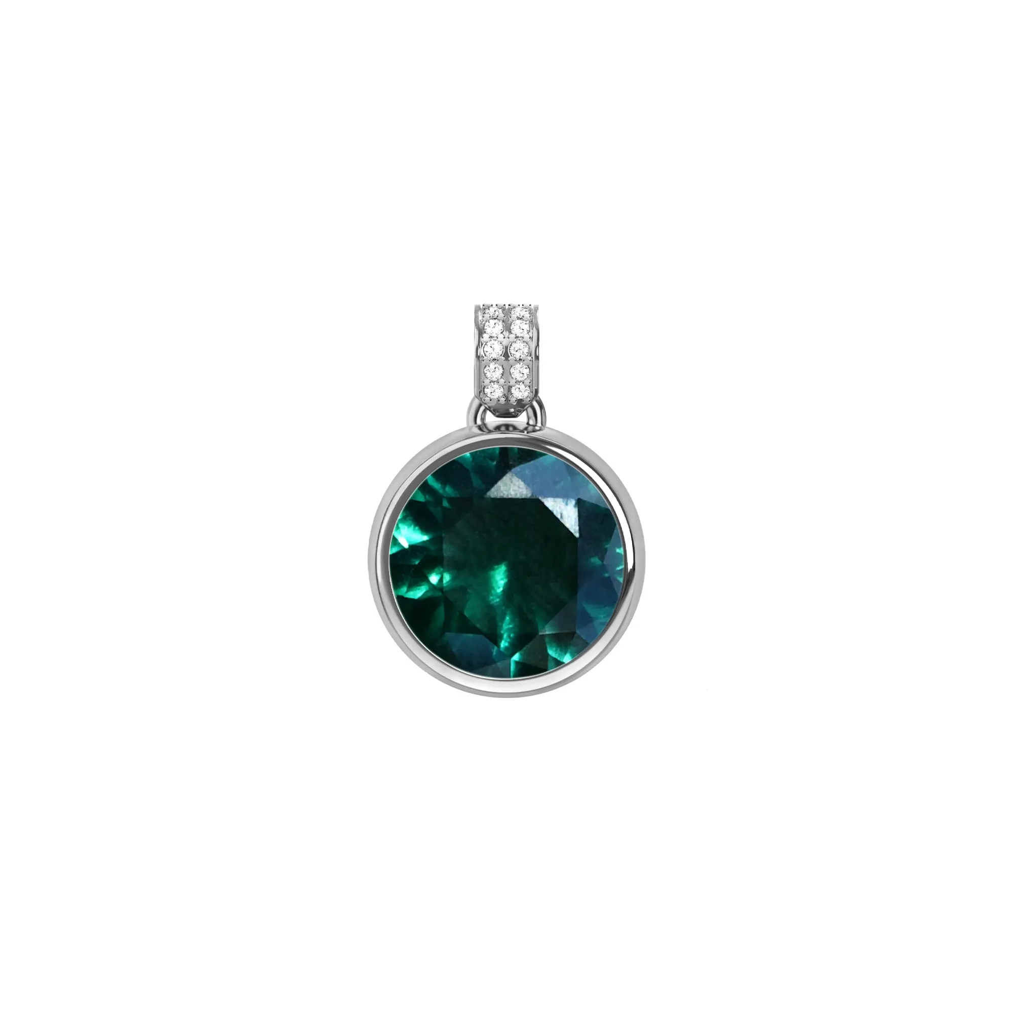 Jamestown Emerald Pendant with Diamond Bail in 14k Gold (May) sold by Haverhill product image thumbnail 5