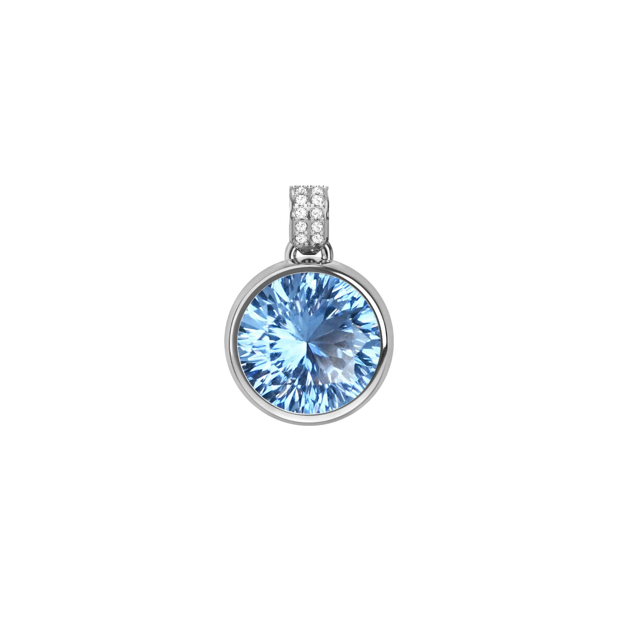Jamestown Aquamarine Pendant with Diamond Bail in 14k Gold (March) sold by Haverhill product image thumbnail 5