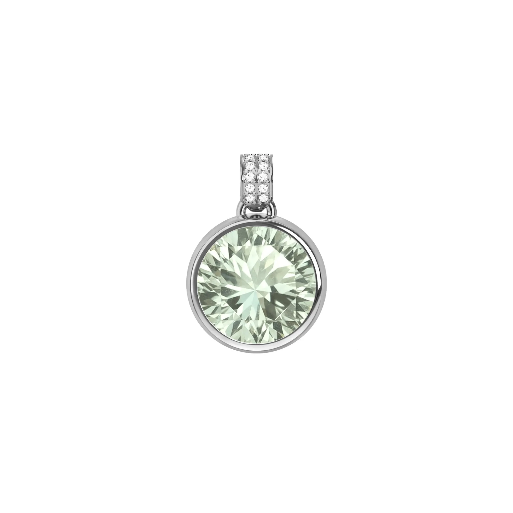 Jamestown Green Amethyst Pendant with Diamond Bail in 14k Gold (February) sold by Haverhill product image thumbnail 5