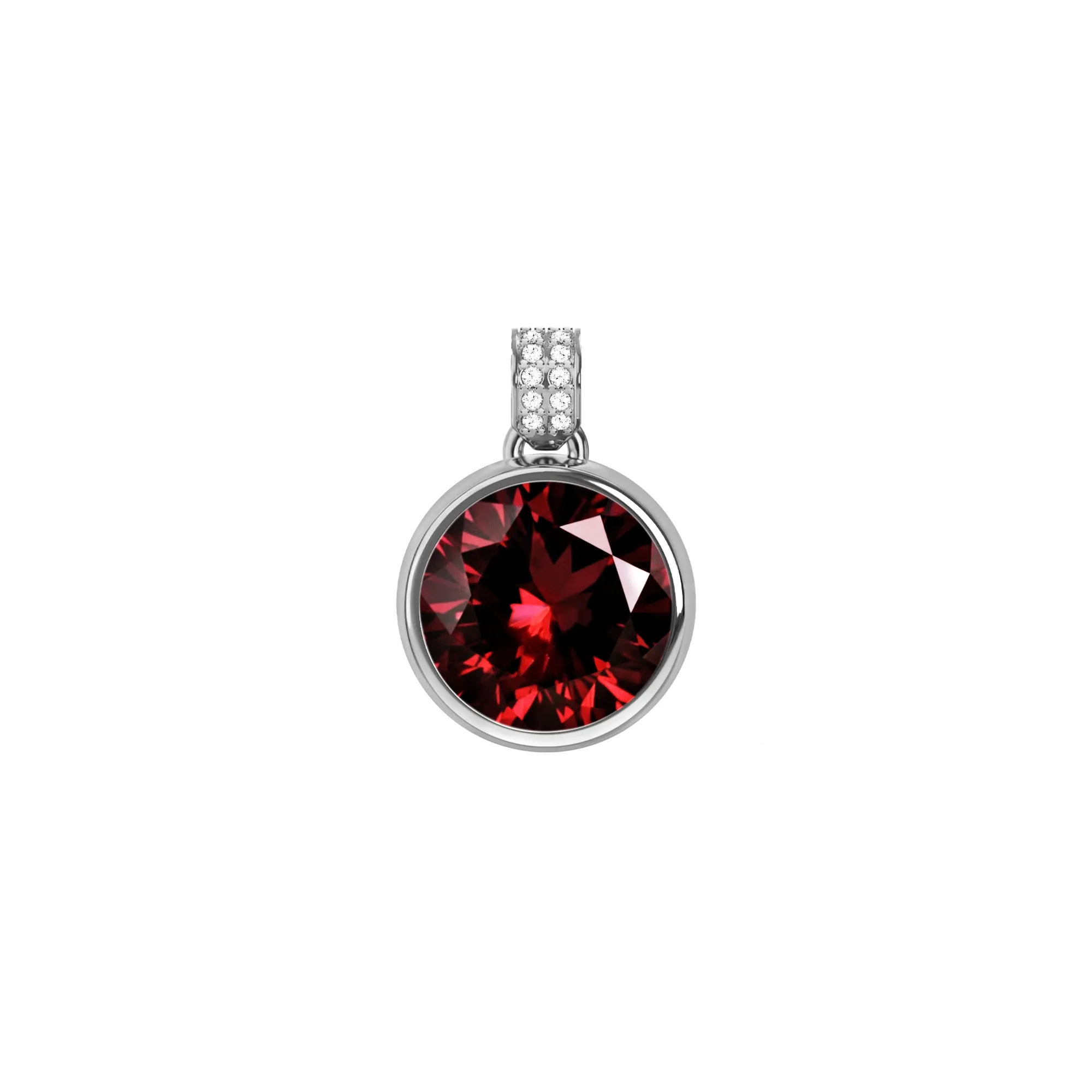 Jamestown Garnet Pendant with Diamond Bail in 14k Gold (January) sold by Haverhill product image thumbnail 5