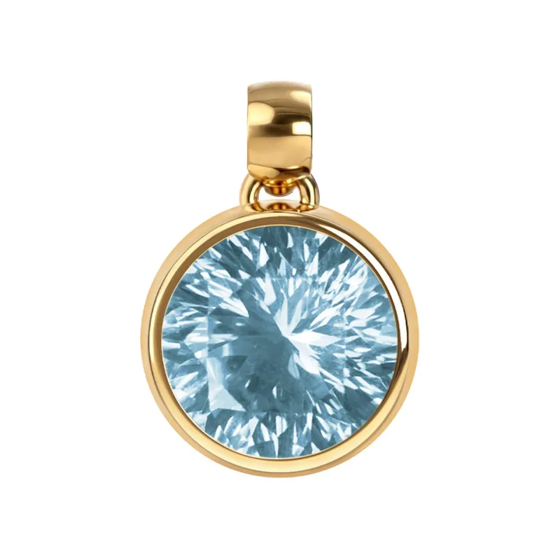 Jamestown Nantucket Blue Topaz Pendant in 14k Gold (December) made by Haverhill