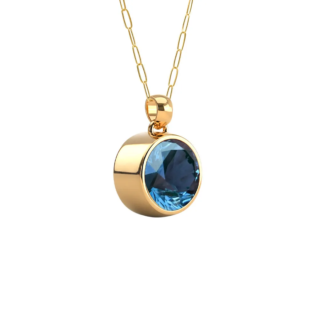 Jamestown Atlantic Blue Topaz Pendant in 14k Gold (December) sold by Haverhill product image thumbnail 4
