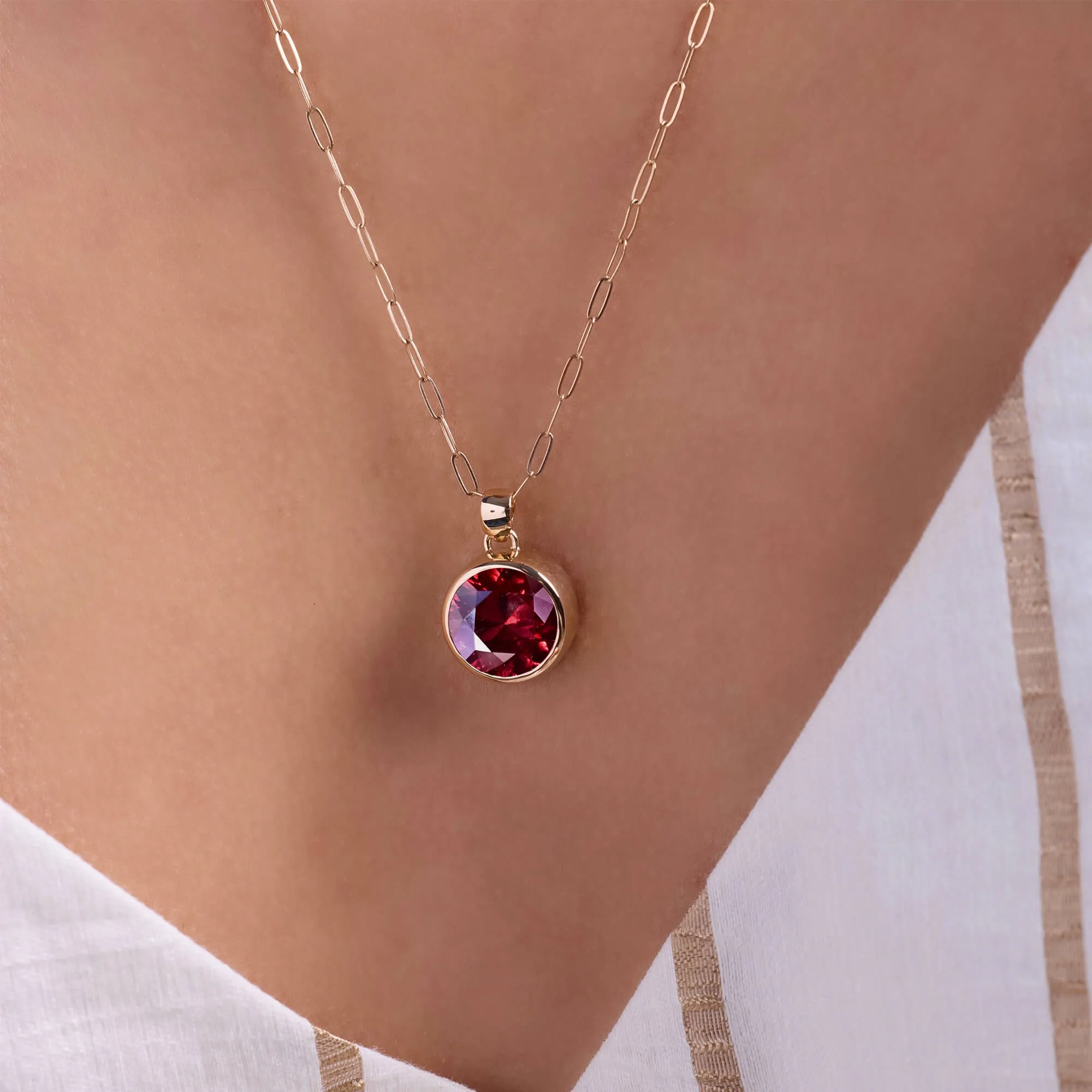Jamestown Ruby Pendant in 14k Gold (July) sold by Haverhill product image thumbnail 3