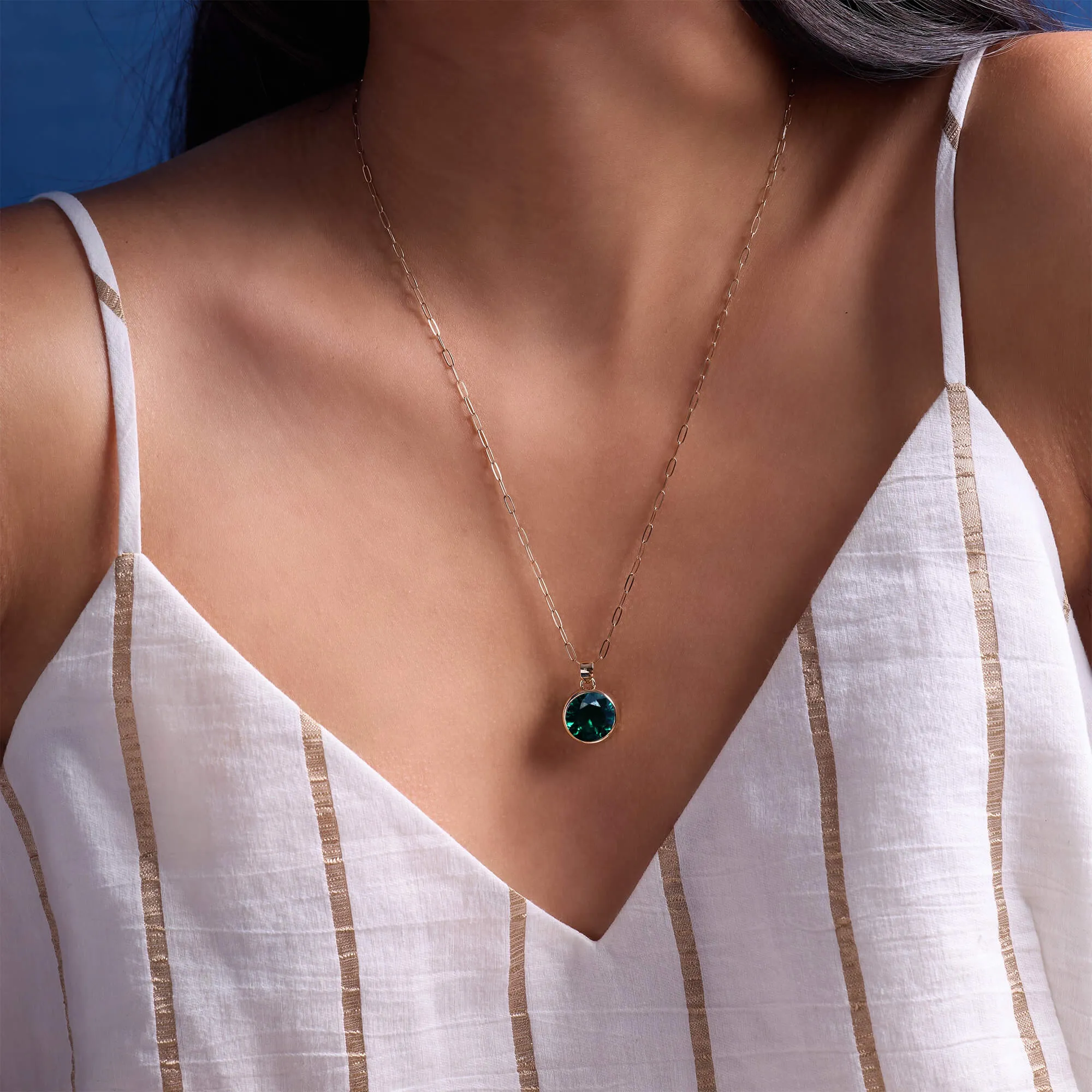 Jamestown Emerald Pendant in 14k Gold (May) sold by Haverhill product image thumbnail 2