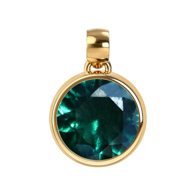Jamestown Emerald Pendant in 14k Gold (May) made by Haverhill