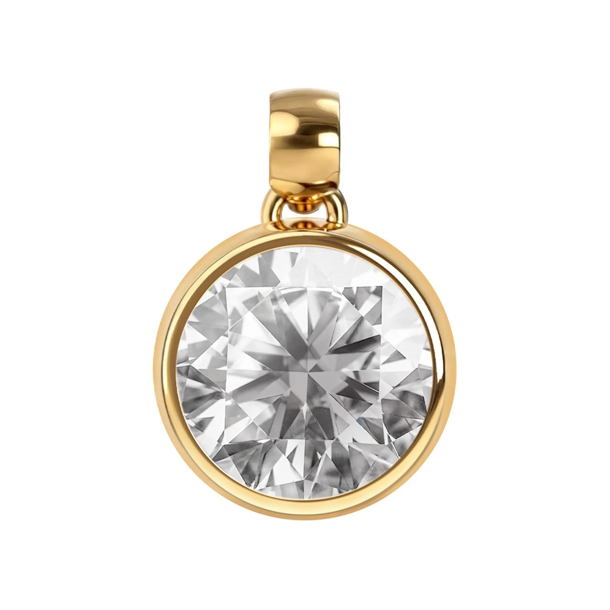 Jamestown White Topaz Pendant in 14k Gold (April) sold by Haverhill