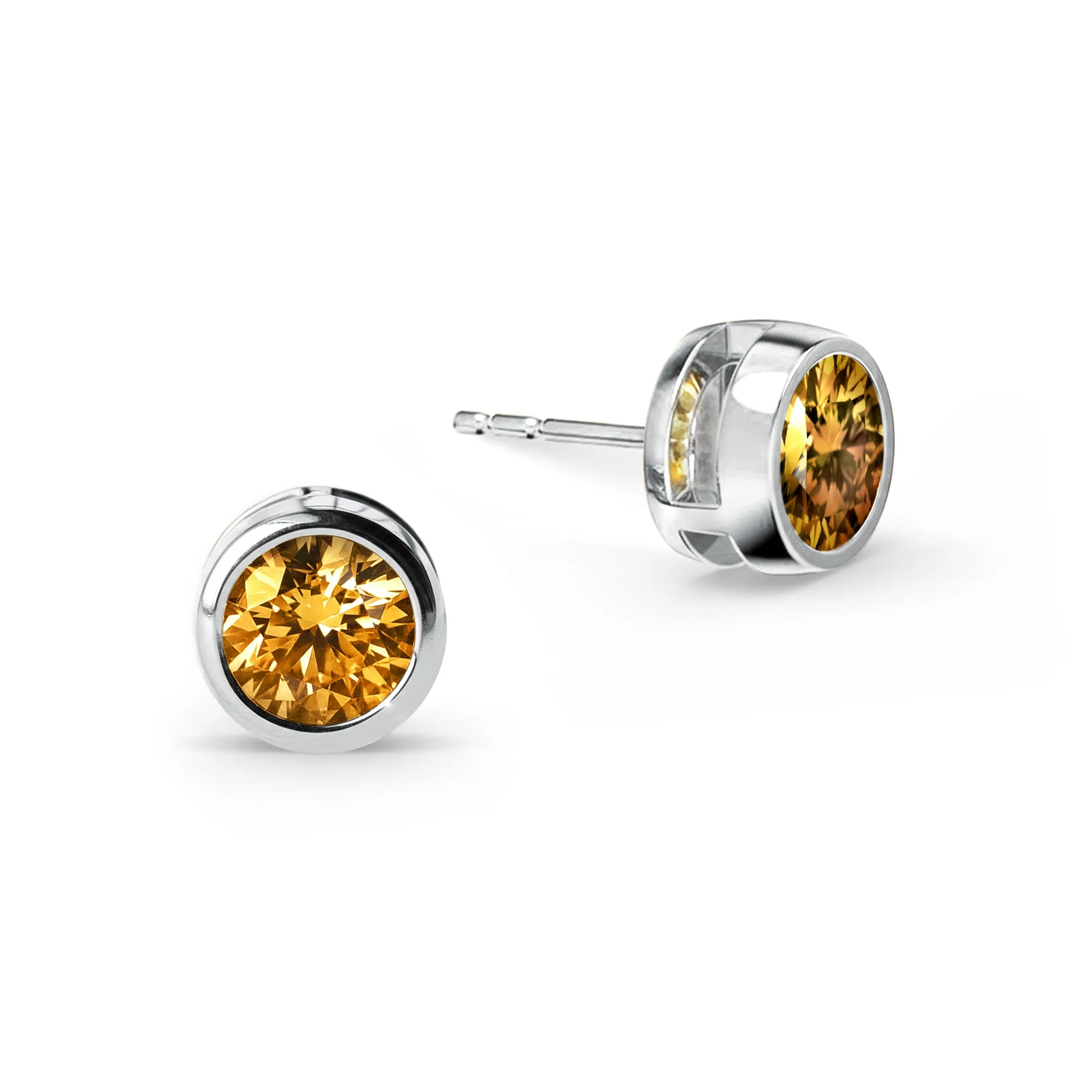 Jamestown Citrine Stud Earrings in 14k Gold (November) sold by Haverhill product image thumbnail 4