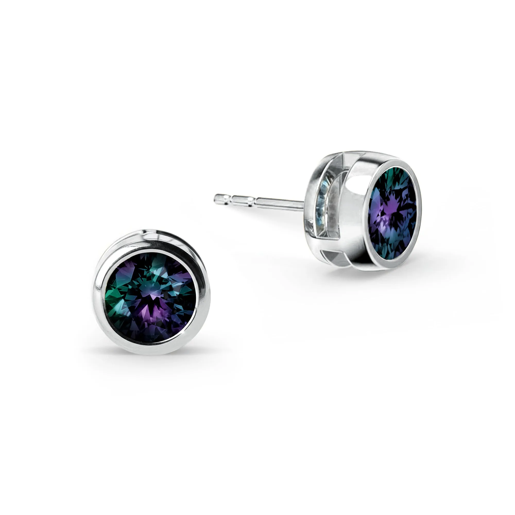 Jamestown Alexandrite Stud Earrings in 14k Gold (June) sold by Haverhill product image thumbnail 4