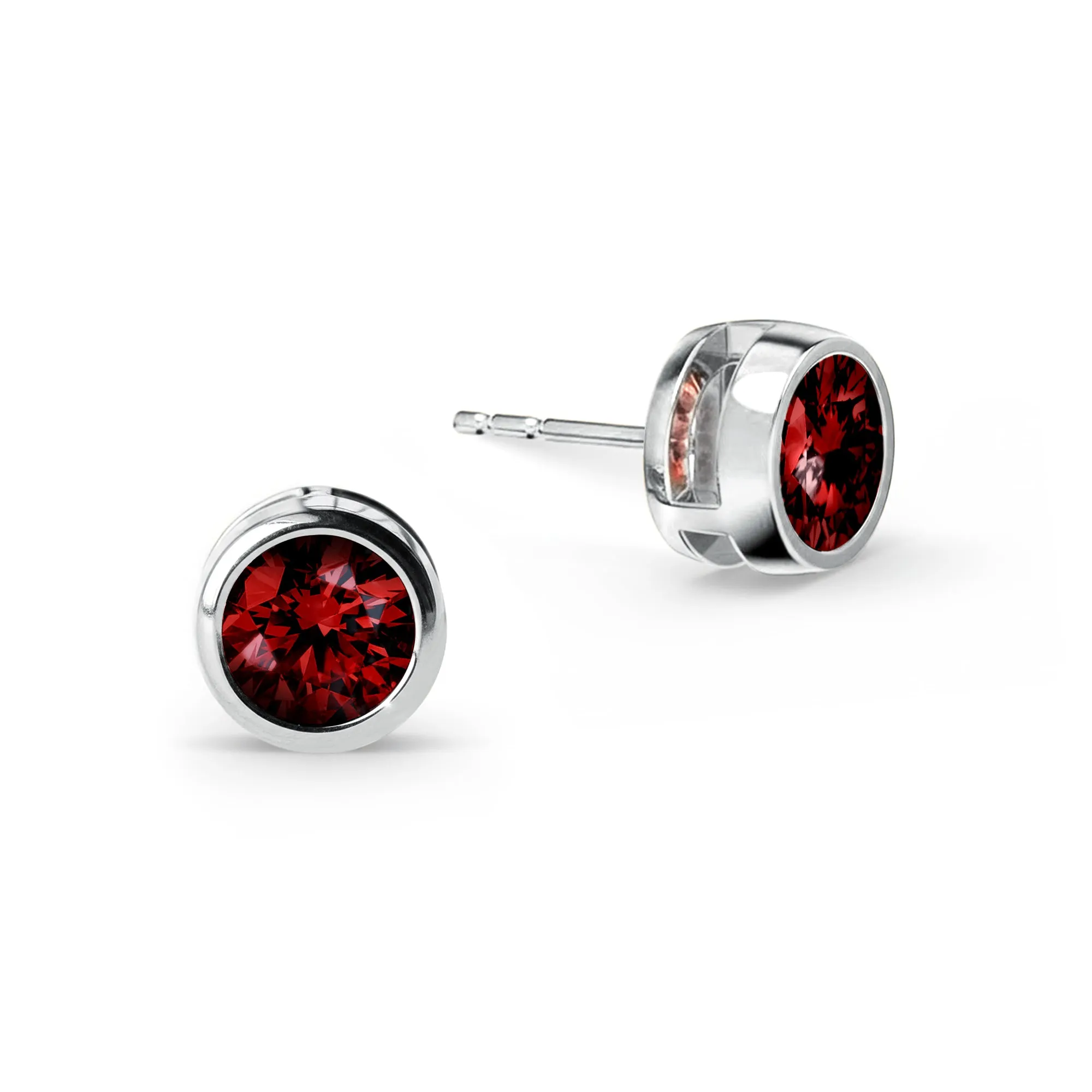 Jamestown Garnet Stud Earrings in 14k Gold (January) sold by Haverhill product image thumbnail 4