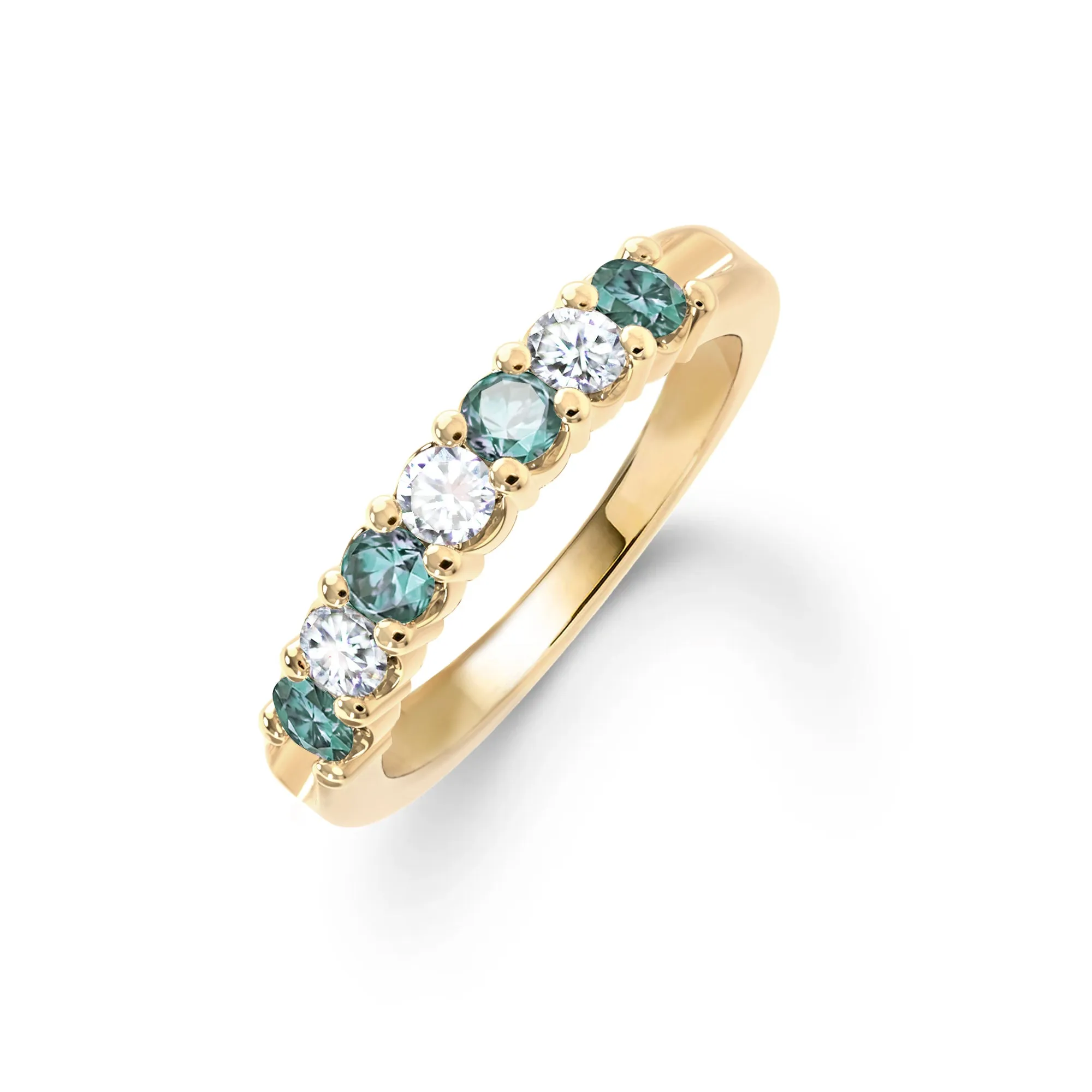 Rosecliff Luxe Diamond & Alexandrite Stackable Ring in 14k Gold (June) sold by Haverhill