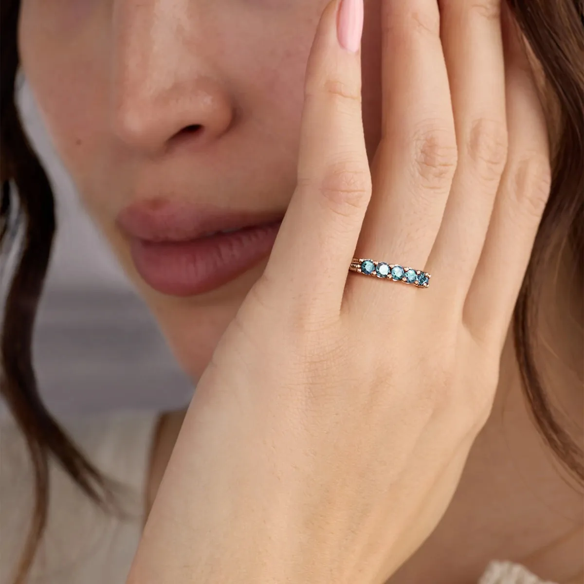 Rosecliff Luxe Alexandrite Stackable Ring in 14k Gold (June) sold by Haverhill product image thumbnail 3