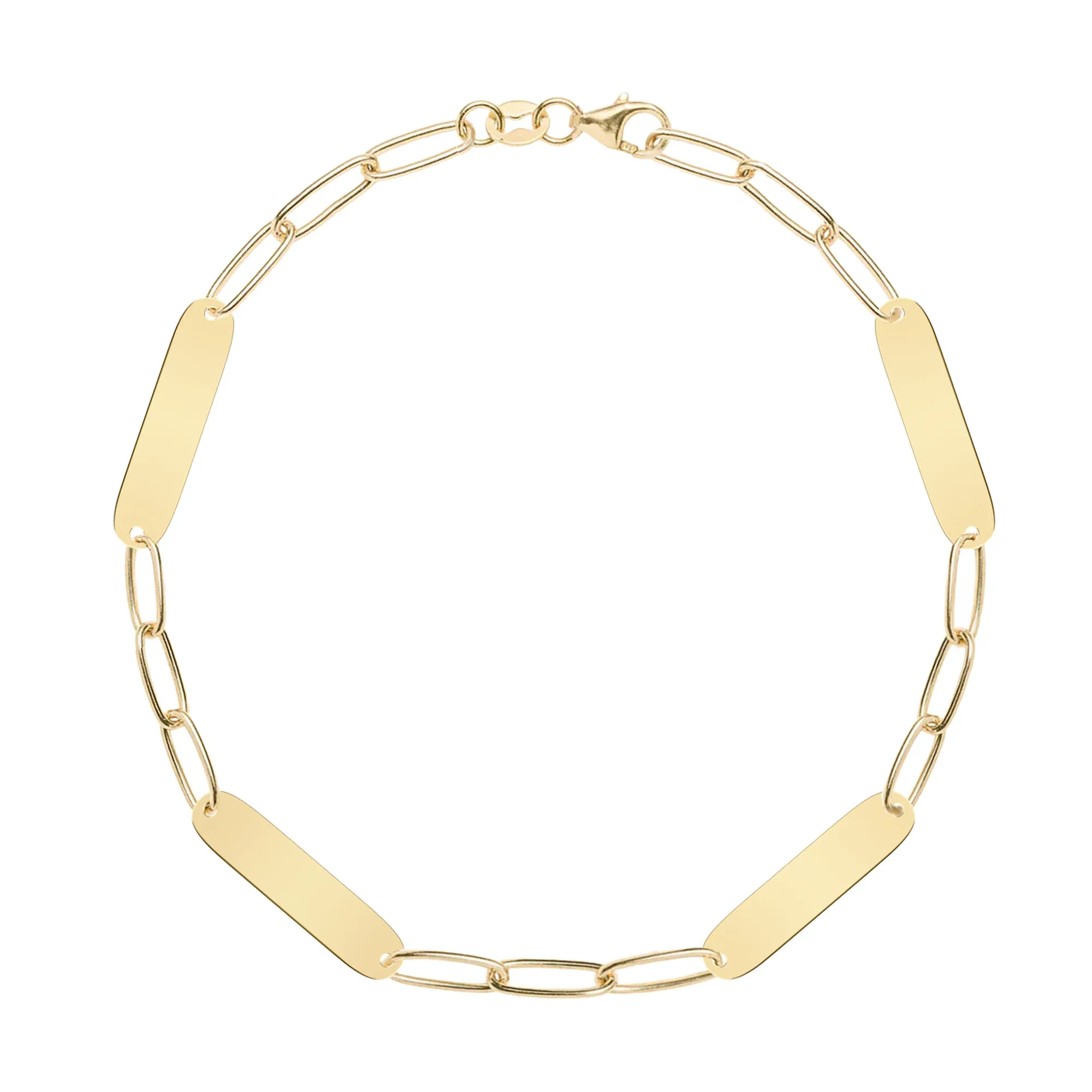 Large 4 Nameplate Bracelet on Adelaide in 14k Gold sold by Haverhill
