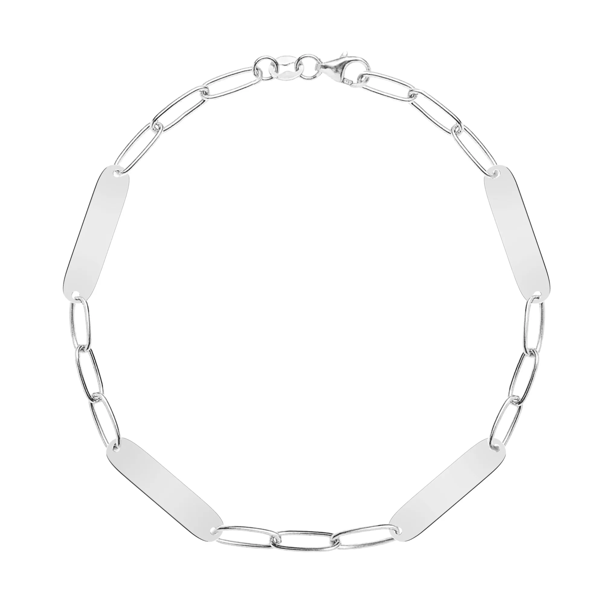 Large 4 Nameplate Bracelet on Adelaide in 14k Gold sold by Haverhill product image thumbnail 5