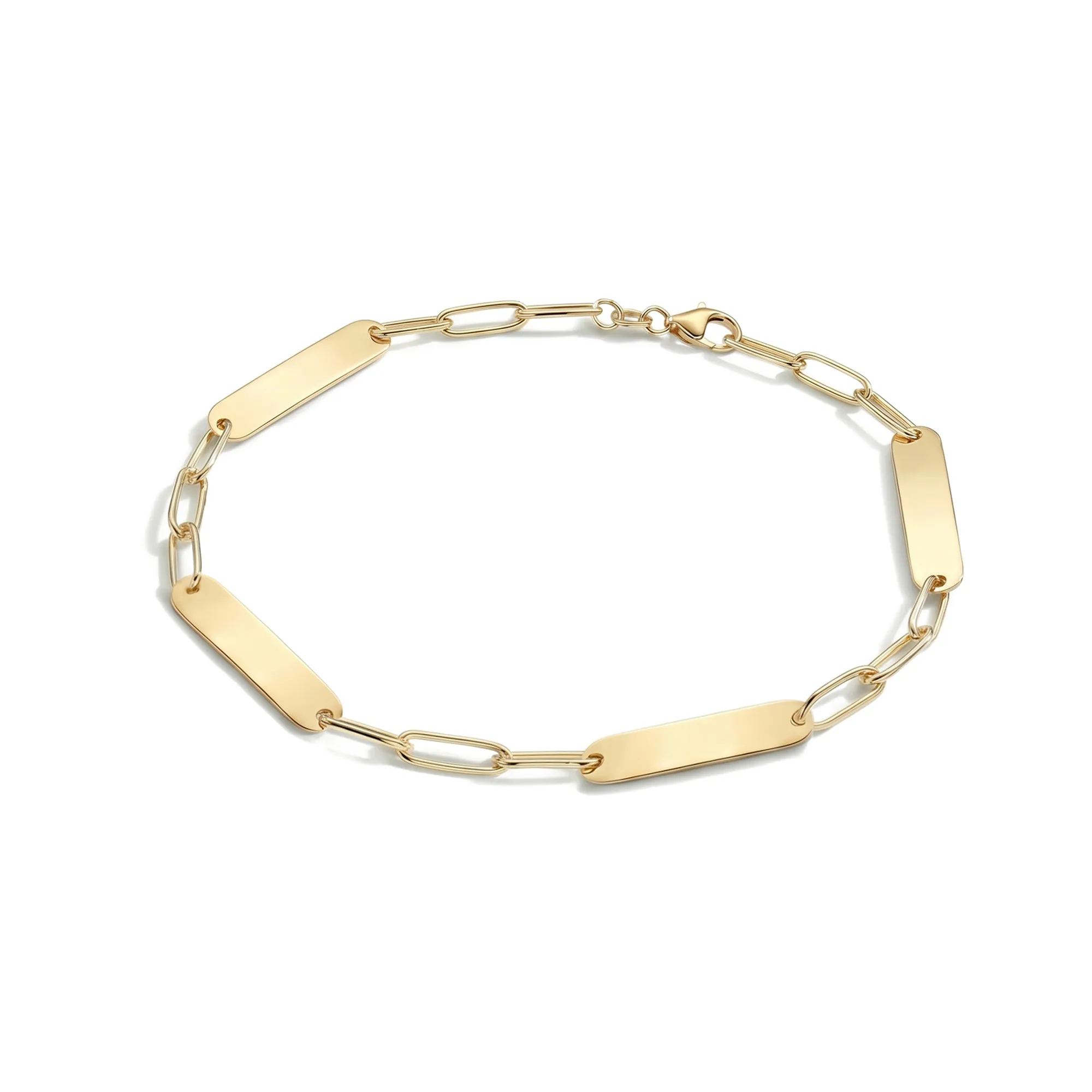 Large 4 Nameplate Bracelet on Adelaide in 14k Gold sold by Haverhill product image thumbnail 4