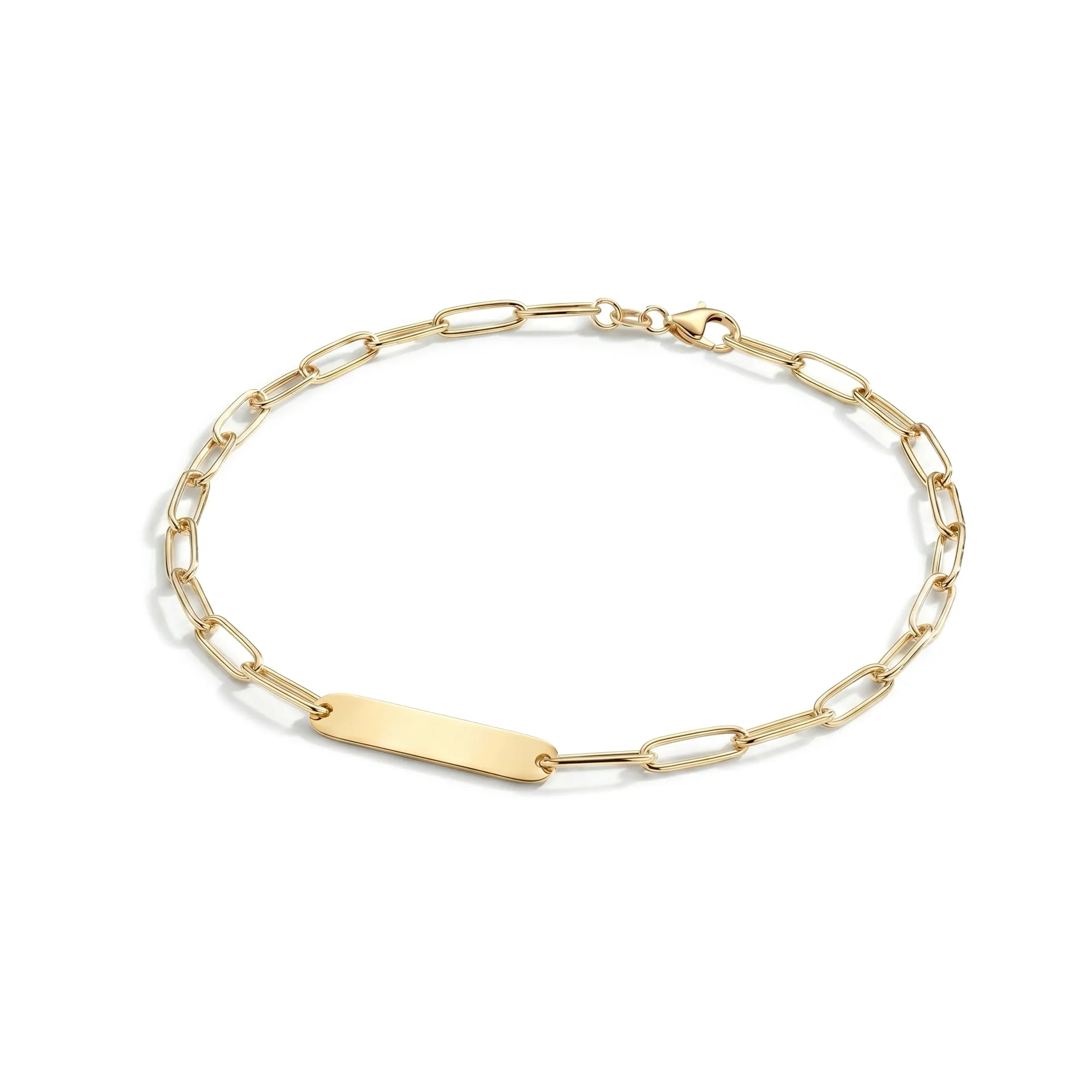 Large 1 Nameplate Bracelet on Adelaide in 14k Gold sold by Haverhill product image thumbnail 4