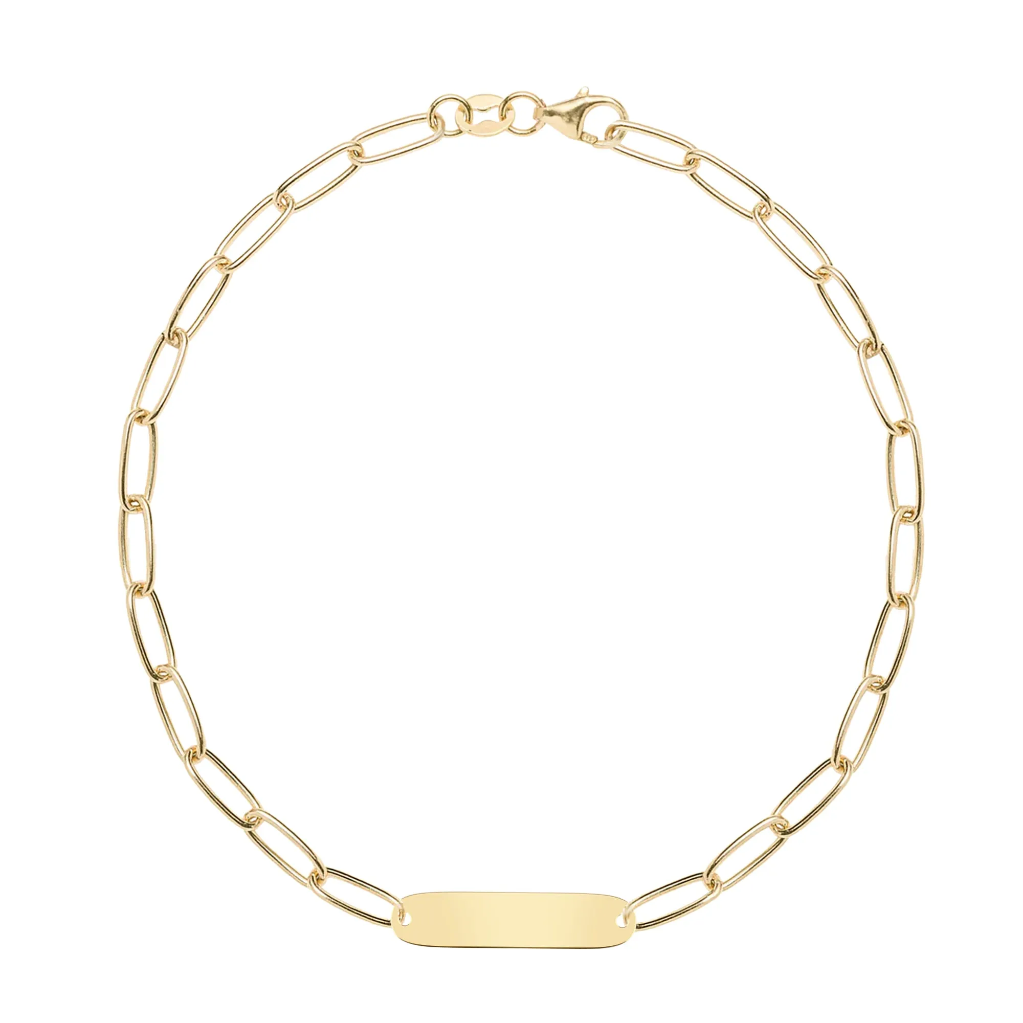 Large 1 Nameplate Bracelet on Adelaide in 14k Gold sold by Haverhill