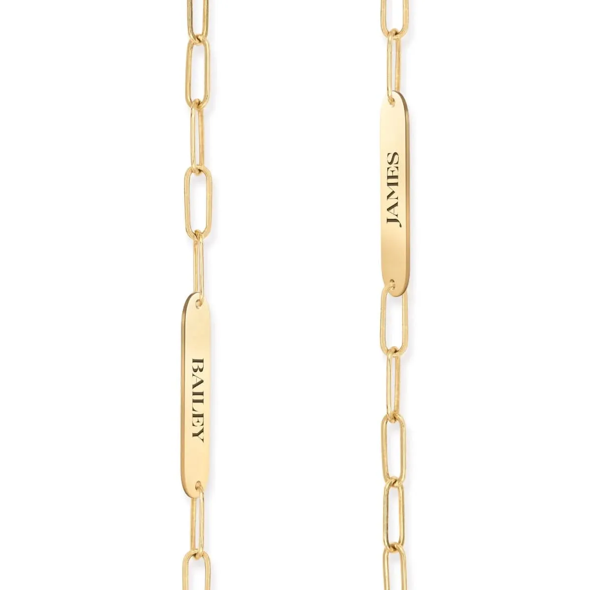 Petite 5 Nameplate Necklace on Adelaide Mini in 14k Gold sold by Haverhill product image thumbnail 4