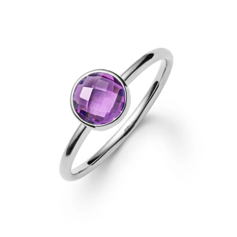 The Vault: Grand Amethyst Ring, White Gold Size 6 made by Haverhill