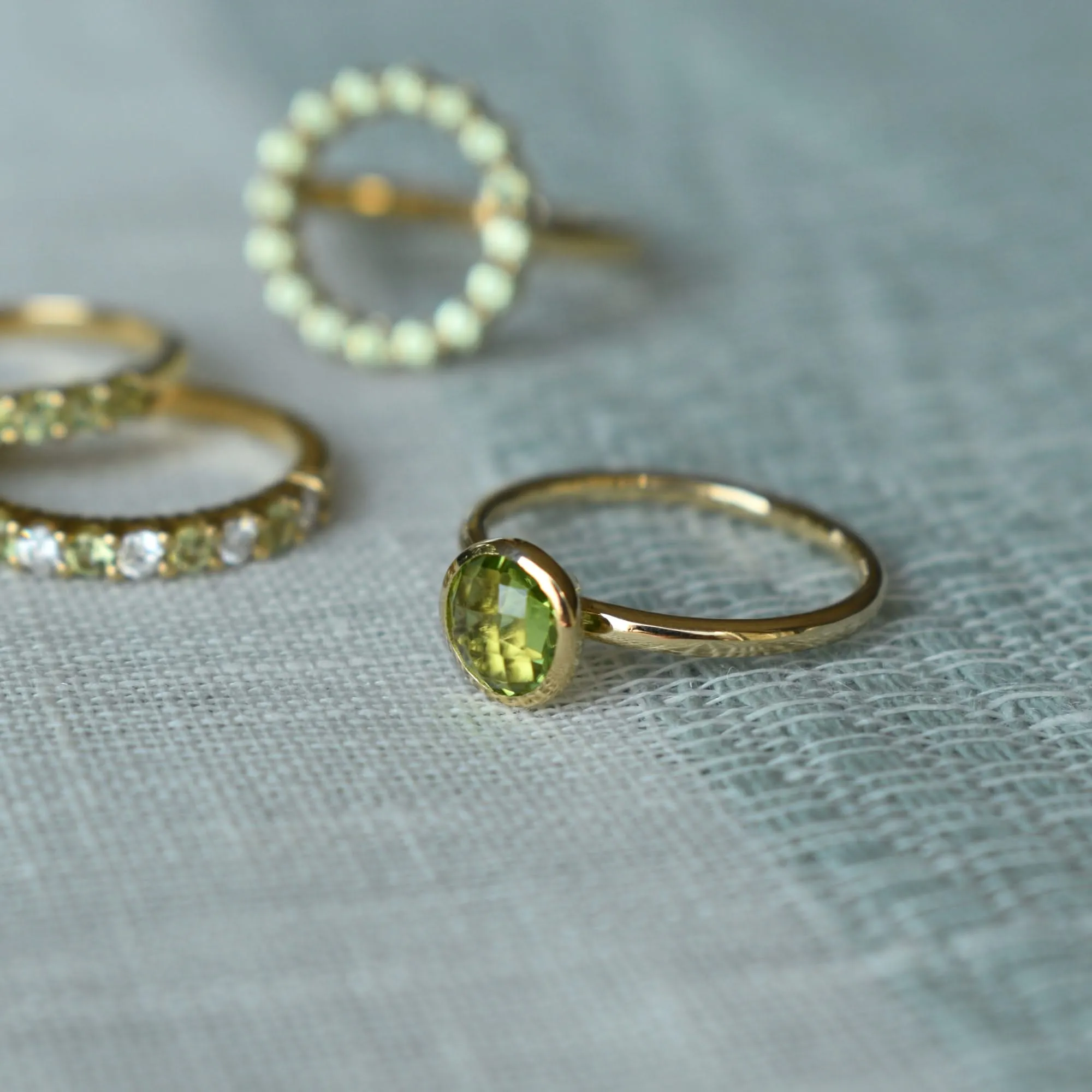 The Vault: Grand Peridot Ring, Yellow Gold Size 8.5 sold by Haverhill product image thumbnail 3