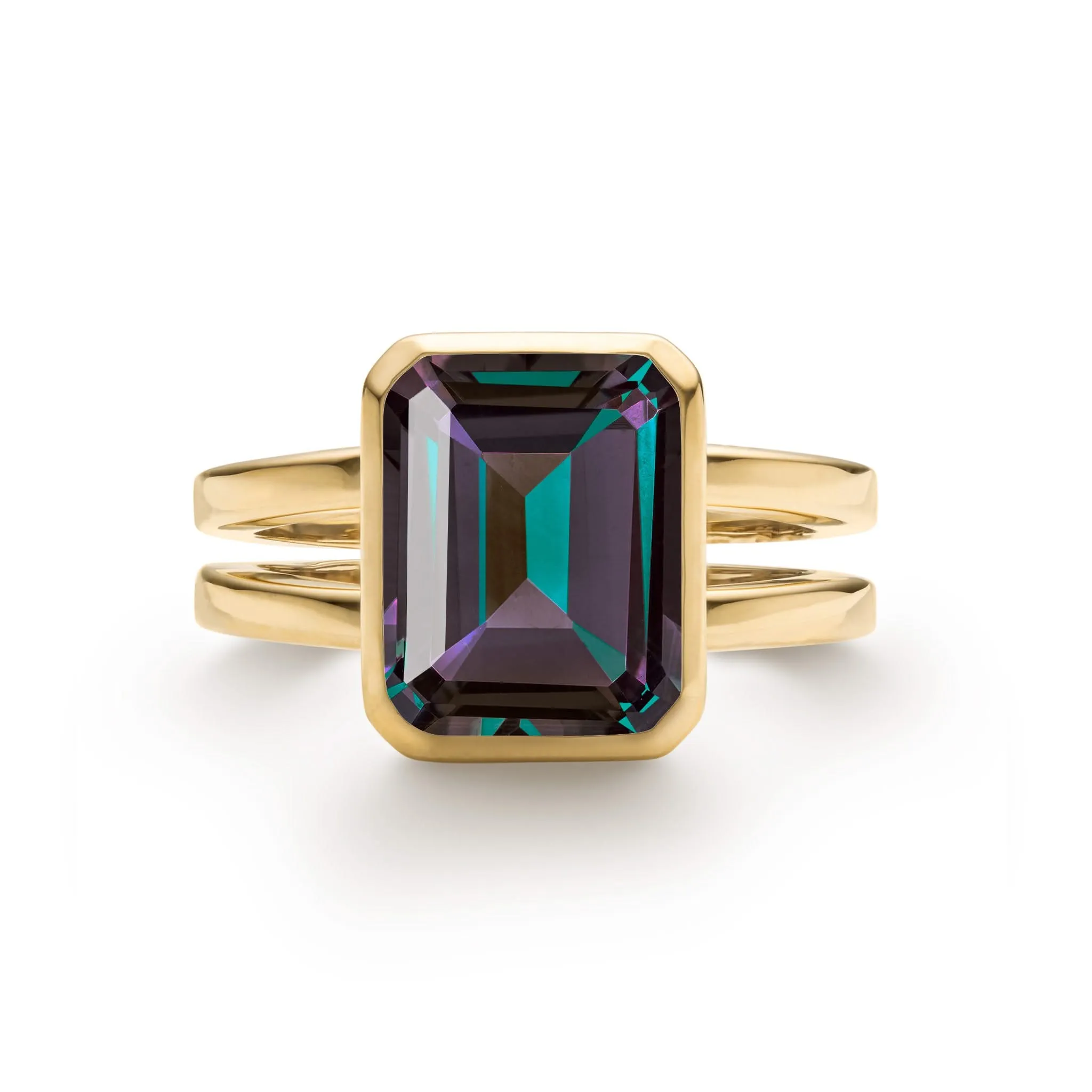 The Vault: Warren Vertical Alexandrite Ring, Yellow Gold Size 6.5 sold by Haverhill
