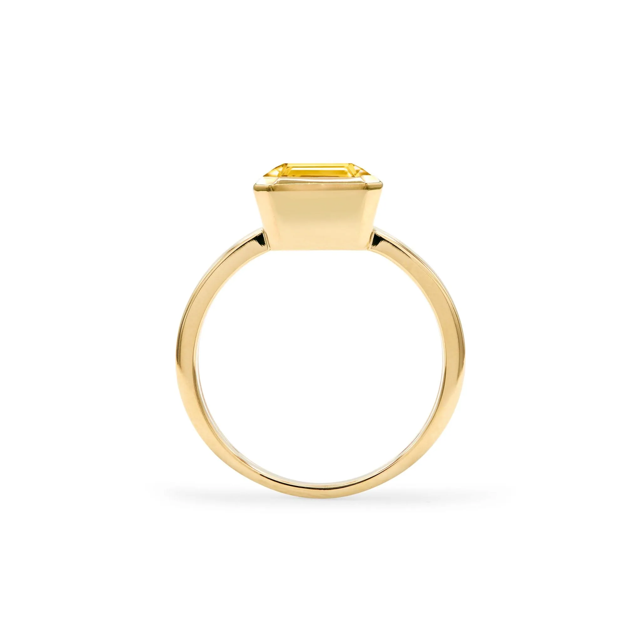 The Vault: Warren Vertical Citrine Ring, Yellow Gold Size 9 sold by Haverhill product image thumbnail 4