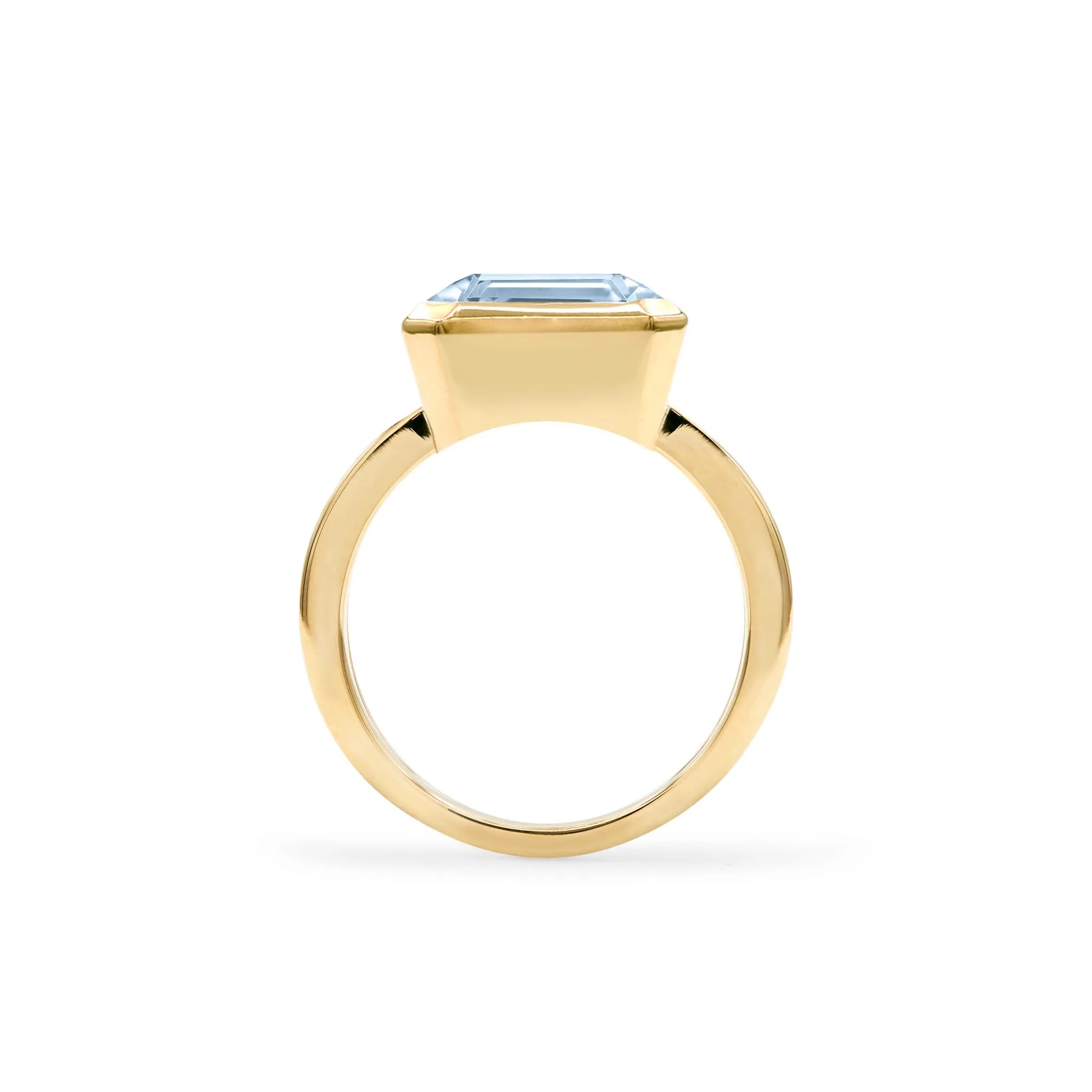 The Vault: Warren Horizontal Aquamarine Ring, Yellow Gold Size 9.5 sold by Haverhill product image thumbnail 5