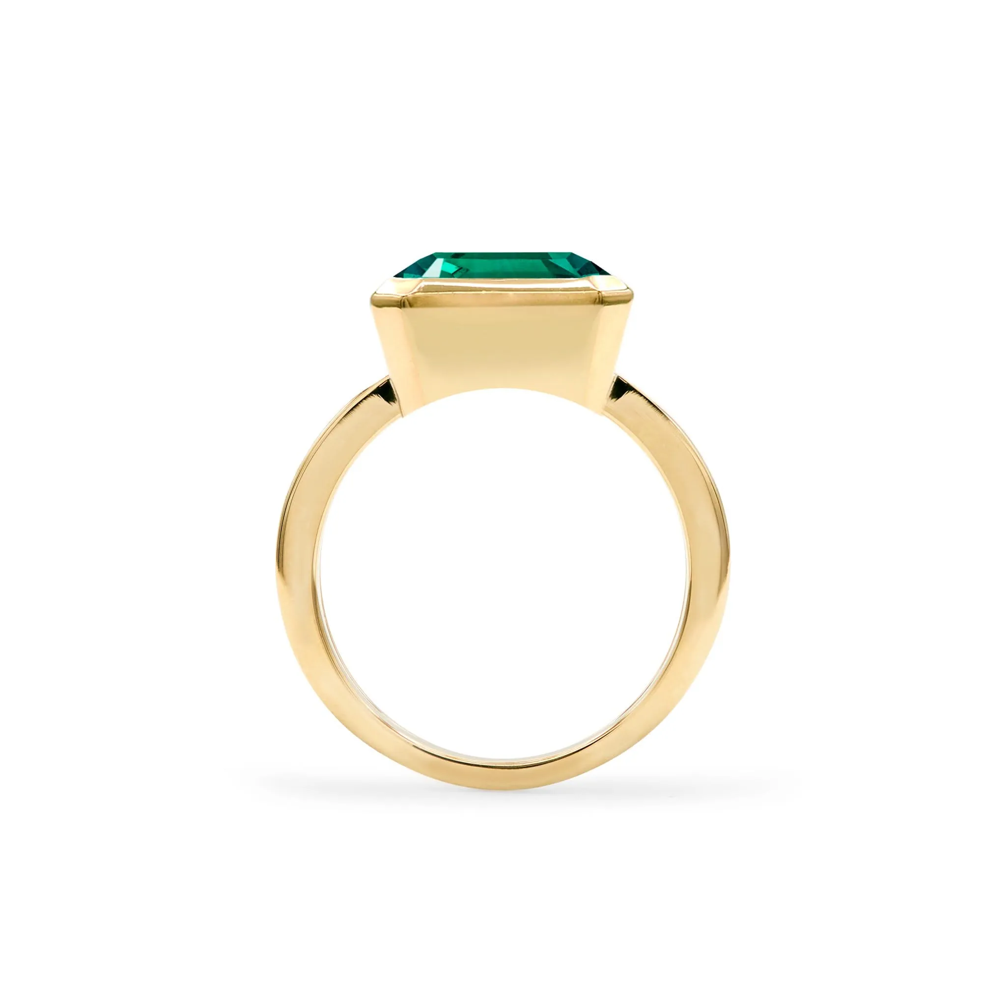 The Vault: Warren Horizontal Emerald Ring, Yellow Gold Size 6 sold by Haverhill product image thumbnail 4