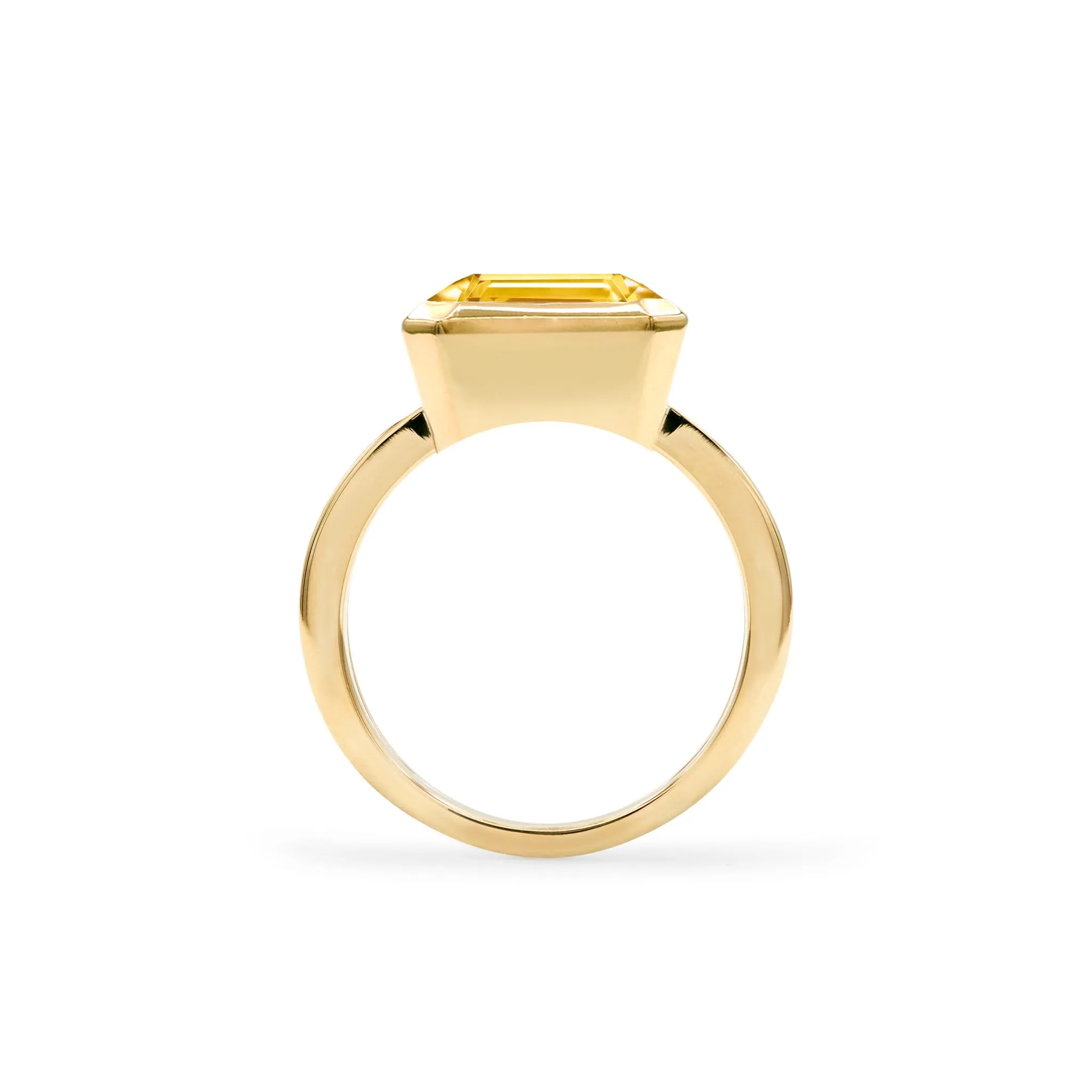The Vault: Warren Horizontal Citrine Ring, Yellow Gold Size 7 sold by Haverhill product image thumbnail 5