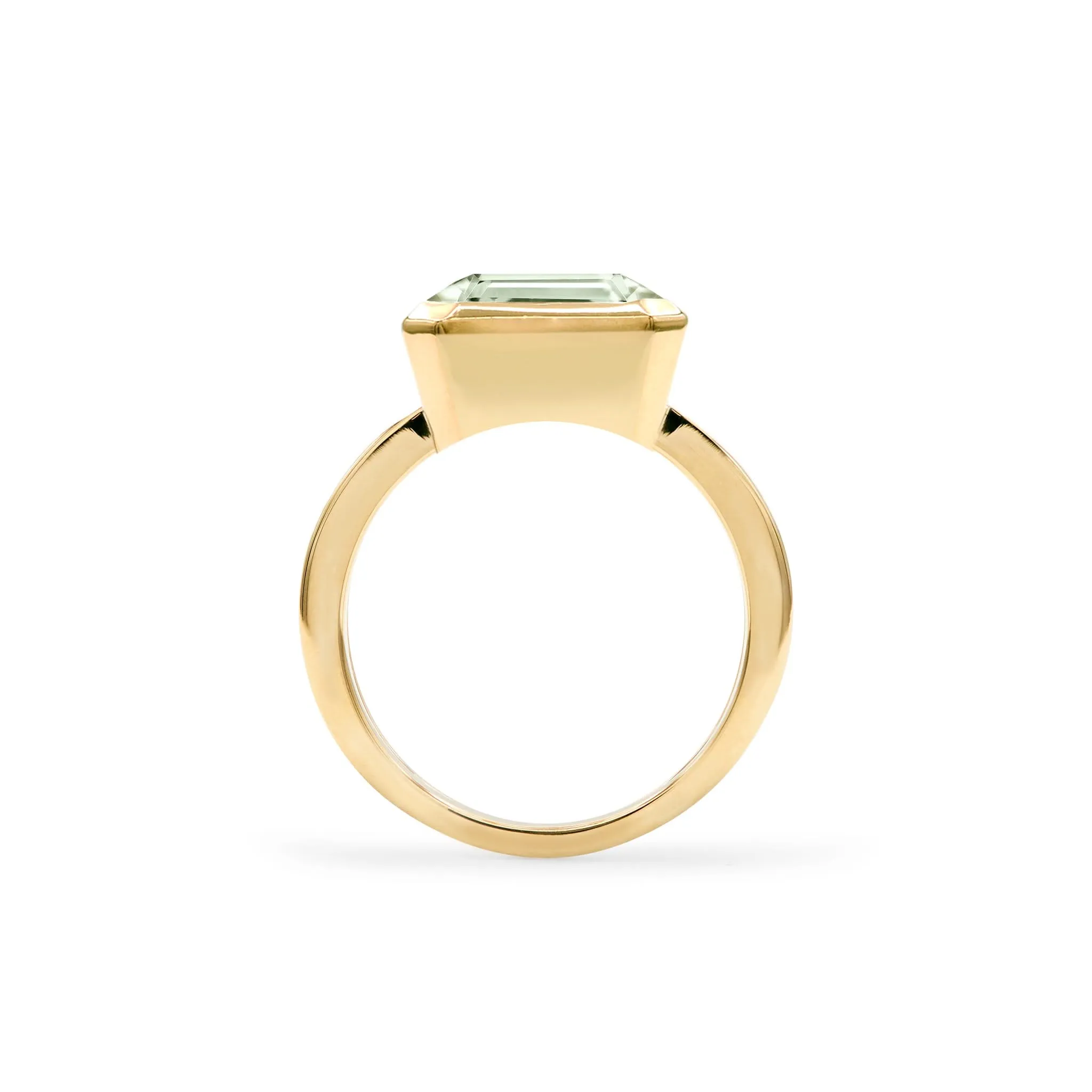 The Vault: Warren Horizontal Green Amethyst Ring, Yellow Gold Size 5 sold by Haverhill product image thumbnail 5