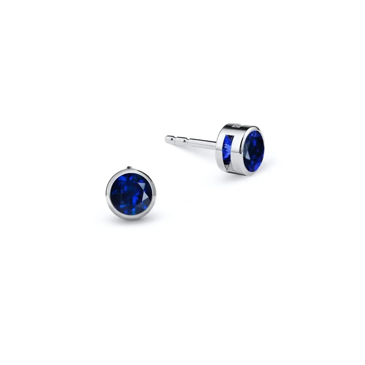 The Vault: Barrington Sapphire Stud Earrings, White Gold sold by Haverhill