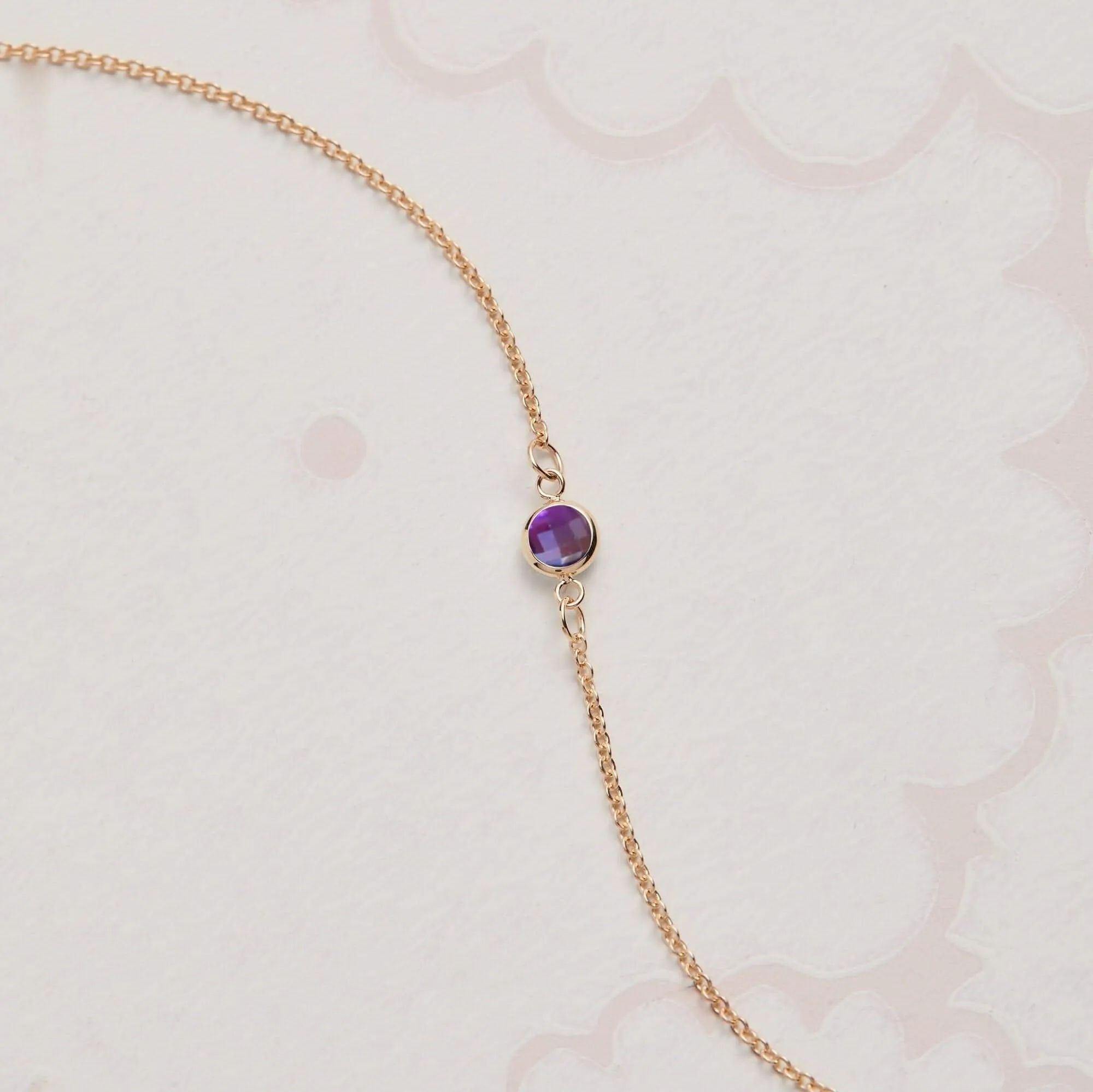 The Vault: Petite 1 Amethyst Necklace, Size Small Yellow Gold sold by Haverhill product image thumbnail 5