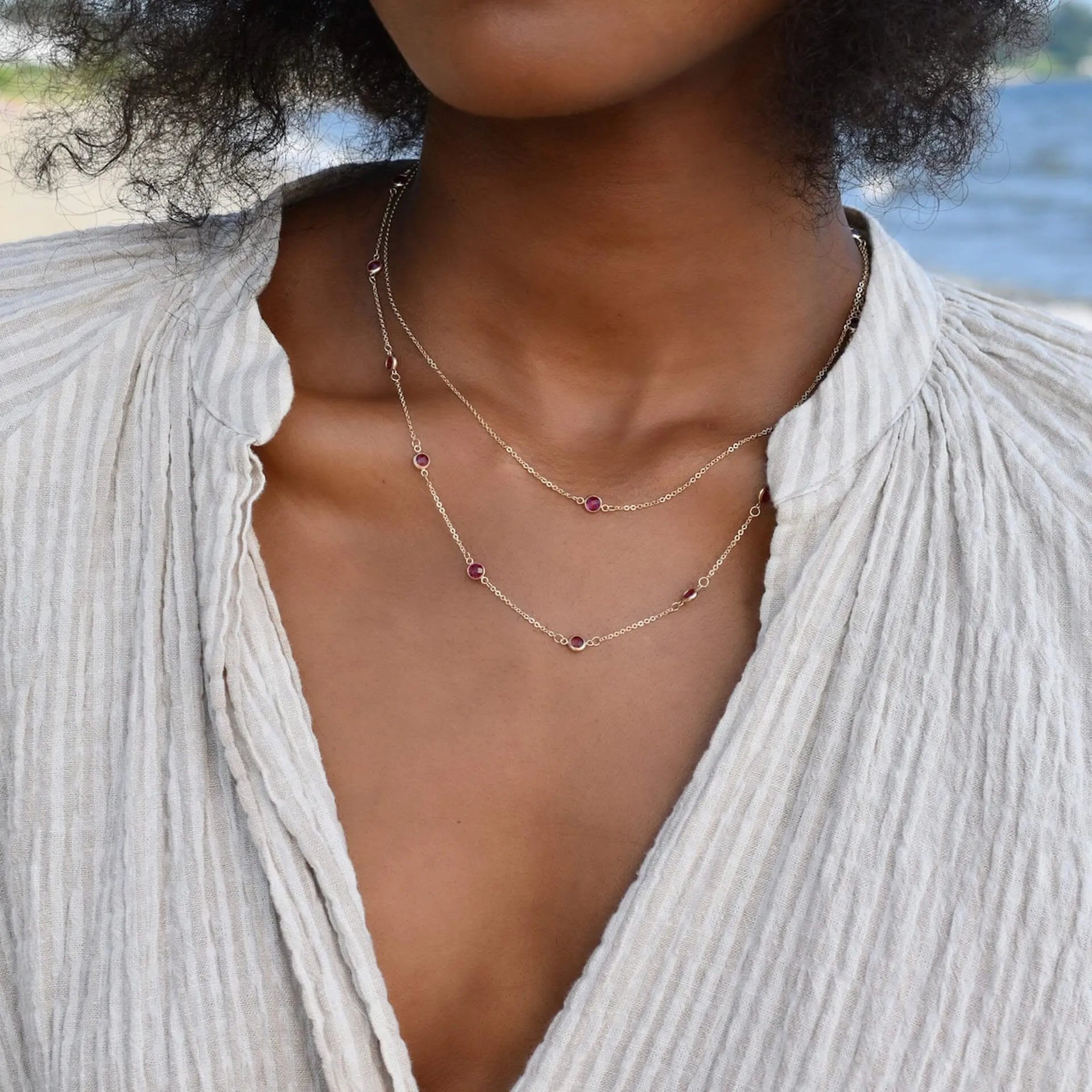 The Vault: Petite 1 Ruby Necklace, Size Large White Gold sold by Haverhill product image thumbnail 5