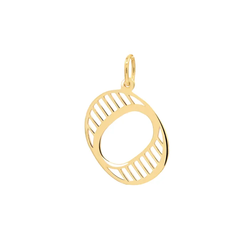 The Vault: Essex Letter O Pendant, Yellow Gold made by Haverhill