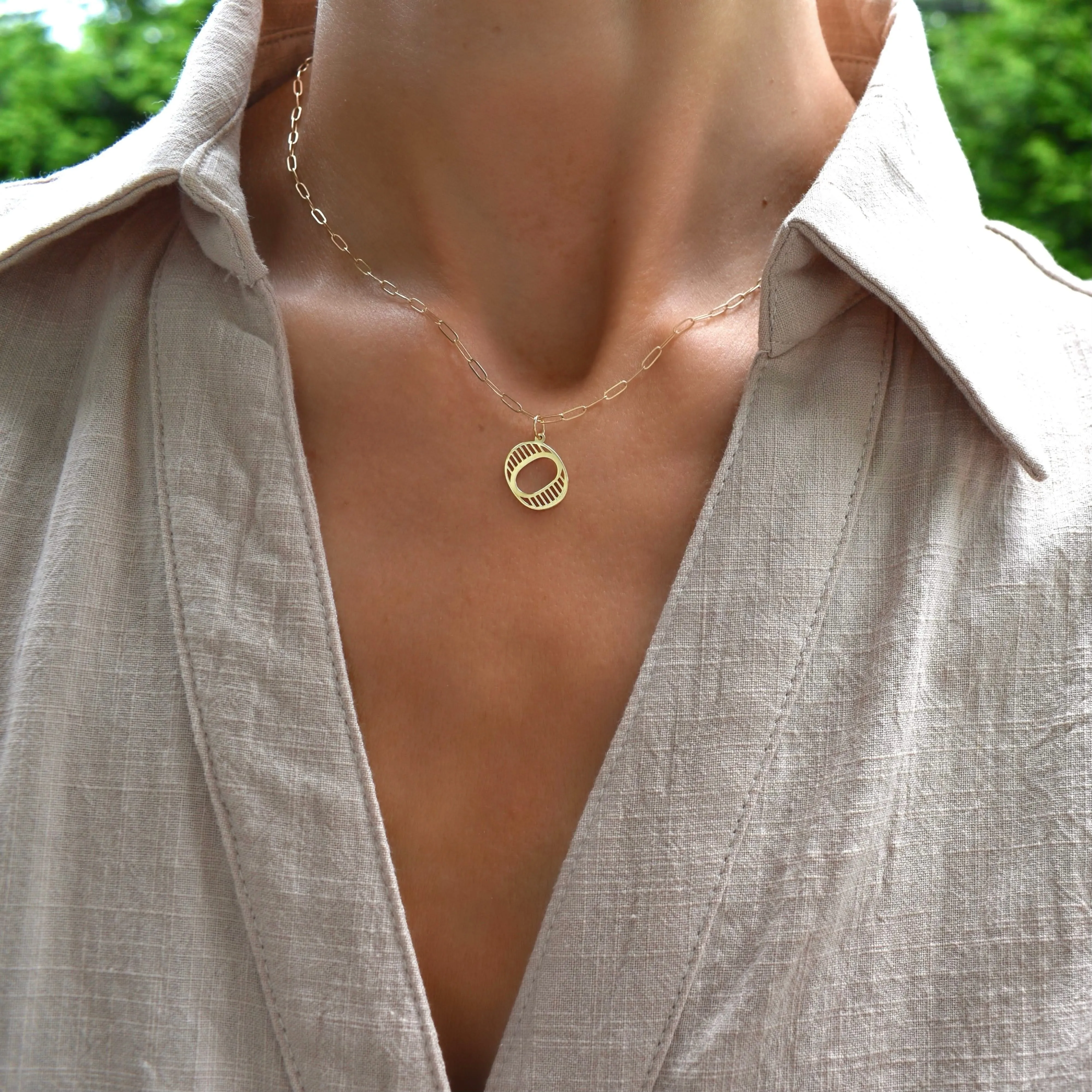 The Vault: Essex Letter O Pendant, Yellow Gold sold by Haverhill product image thumbnail 2