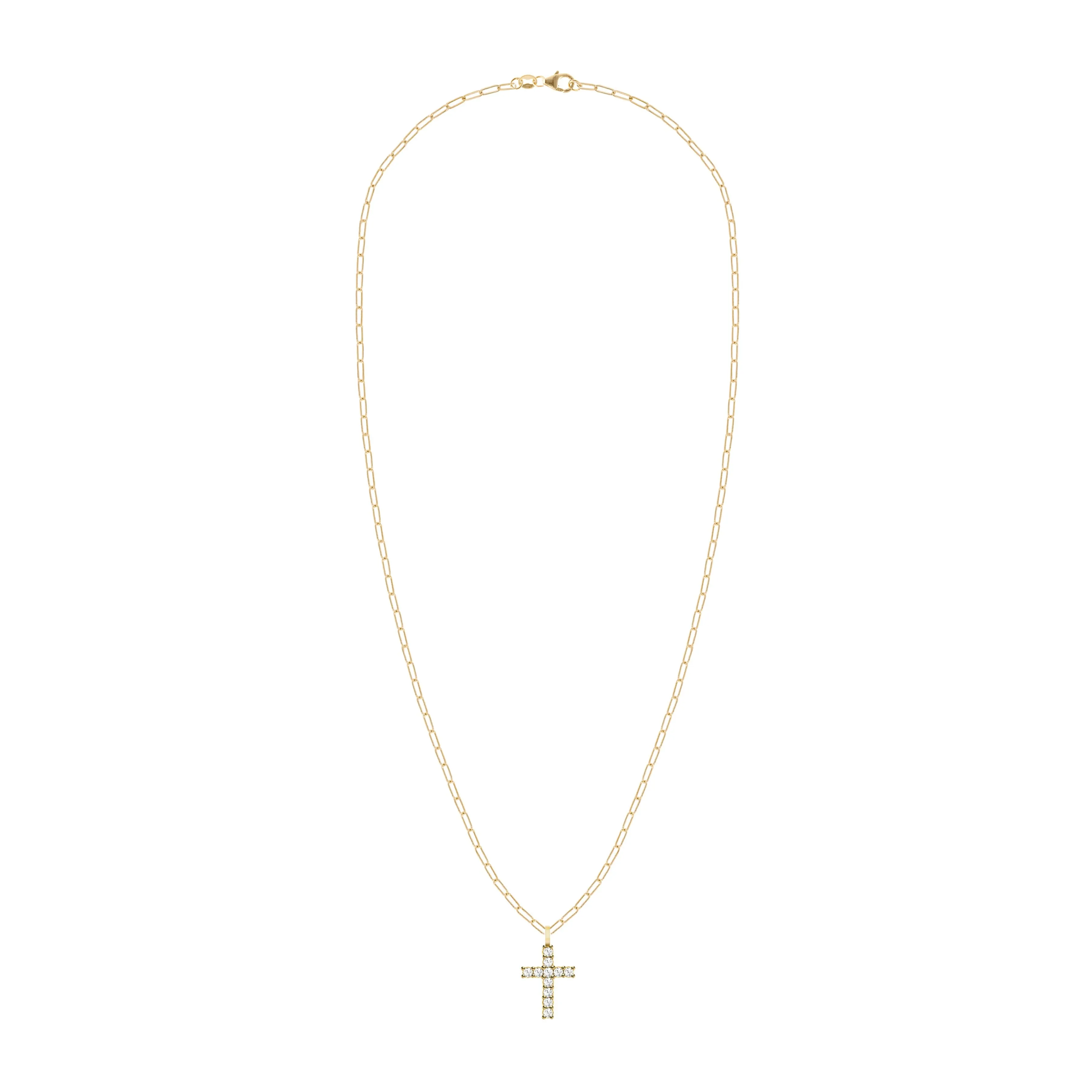 The Vault: Rosecliff Cross White Topaz Pendant, Yellow Gold sold by Haverhill product image thumbnail 4