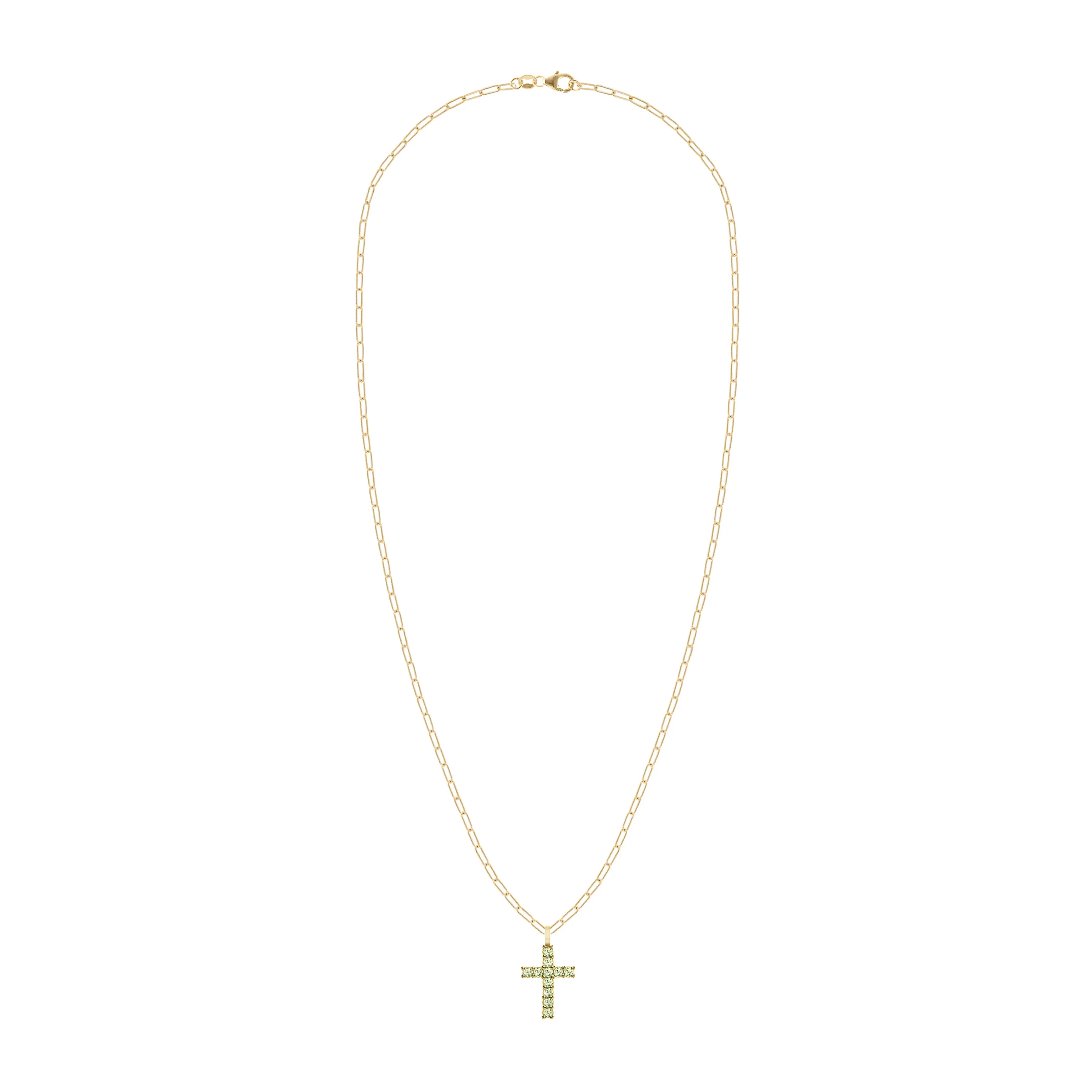 The Vault: Rosecliff Cross Peridot Pendant, White Gold sold by Haverhill product image thumbnail 4