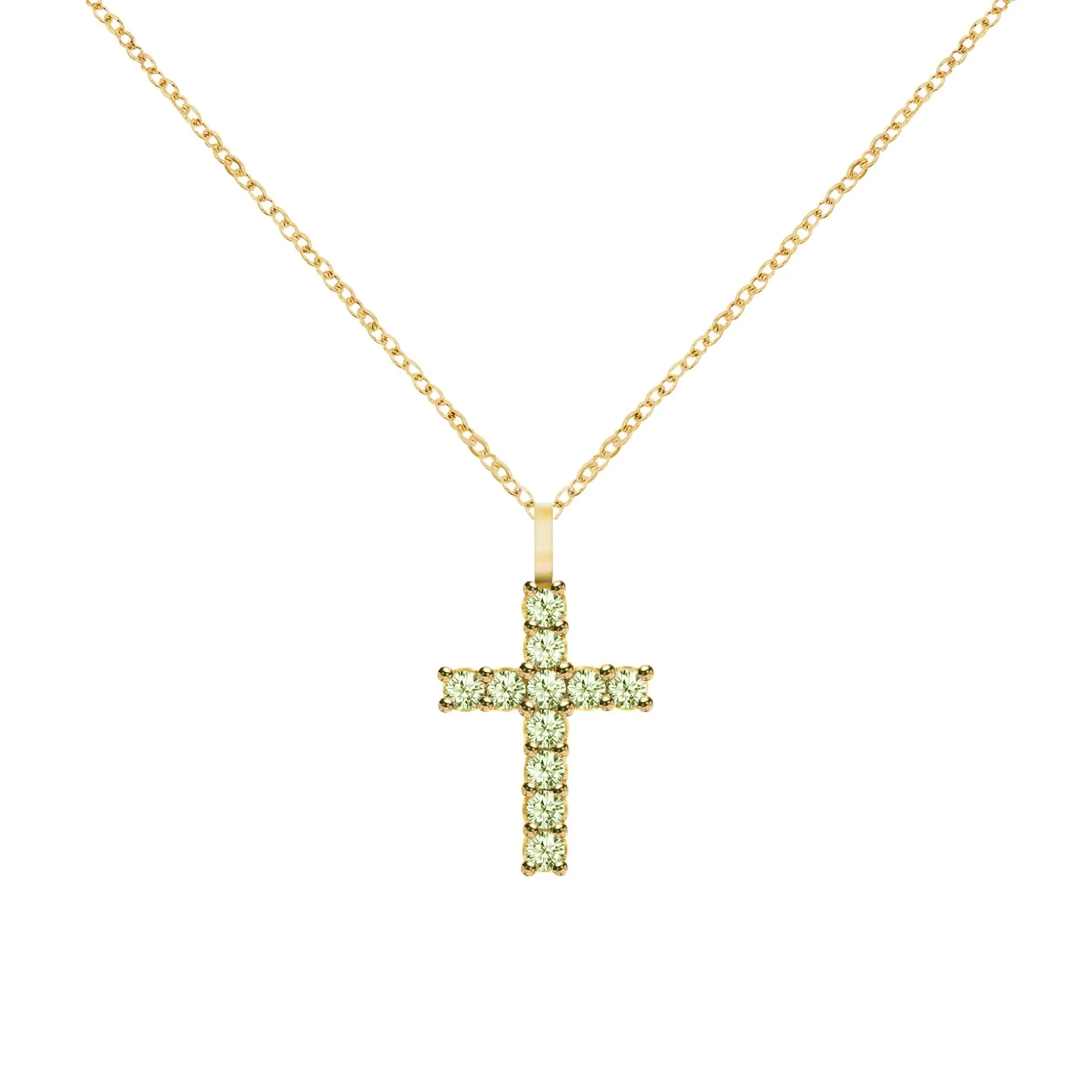 The Vault: Rosecliff Cross Peridot Pendant, White Gold sold by Haverhill product image thumbnail 5