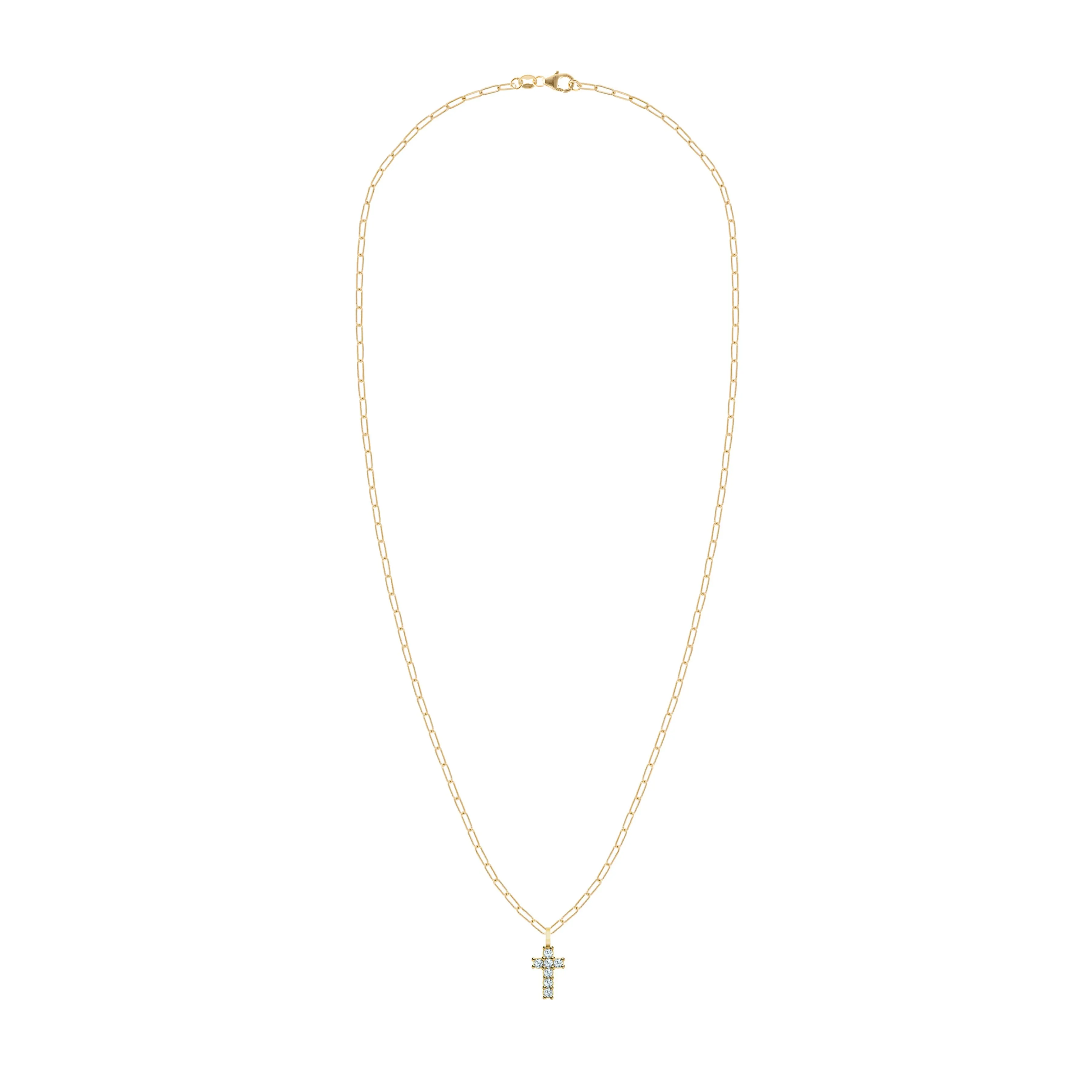 The Vault: Rosecliff Small Cross Aquamarine Pendant, Yellow Gold sold by Haverhill product image thumbnail 4