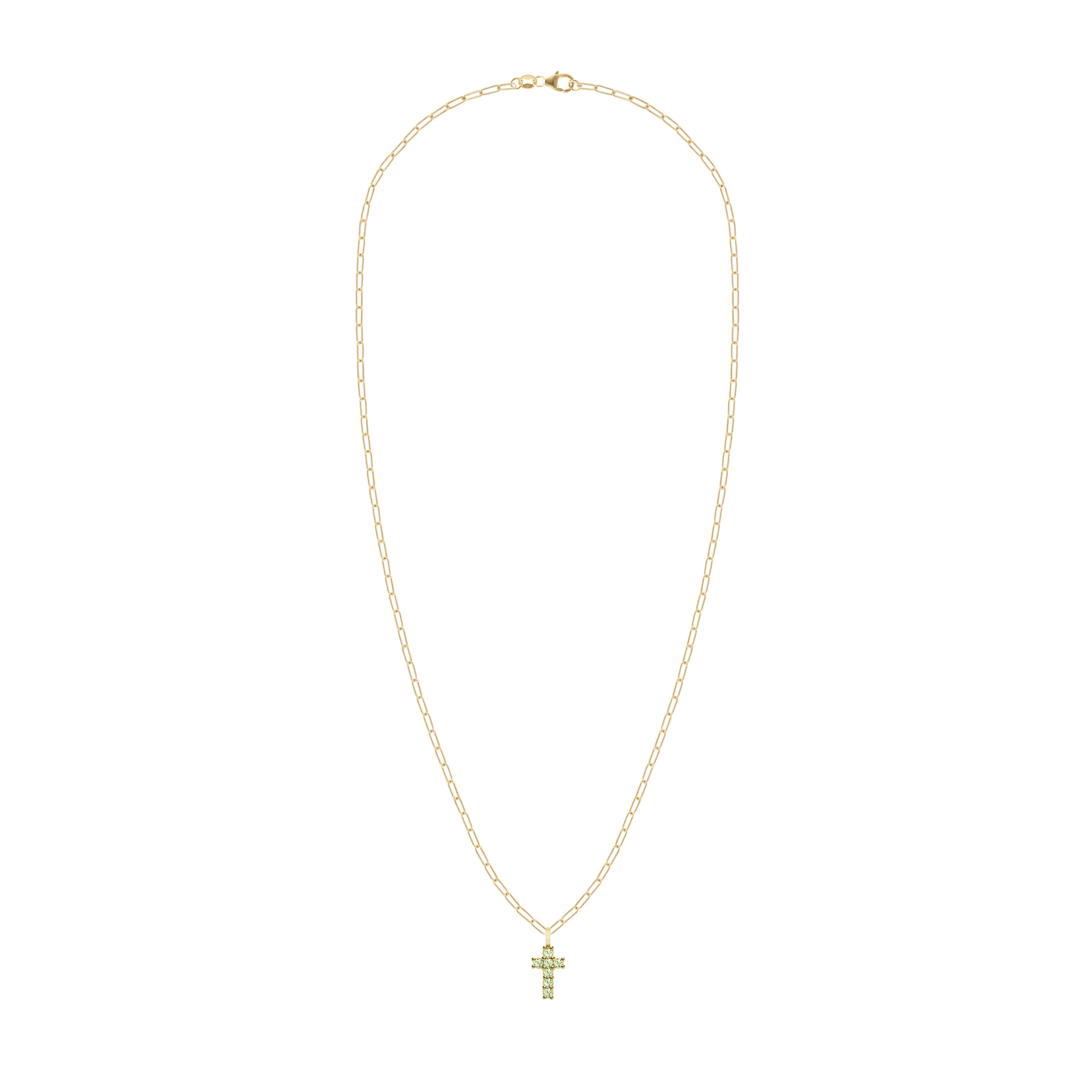 The Vault: Rosecliff Small Cross Peridot Pendant, Yellow Gold sold by Haverhill product image thumbnail 4