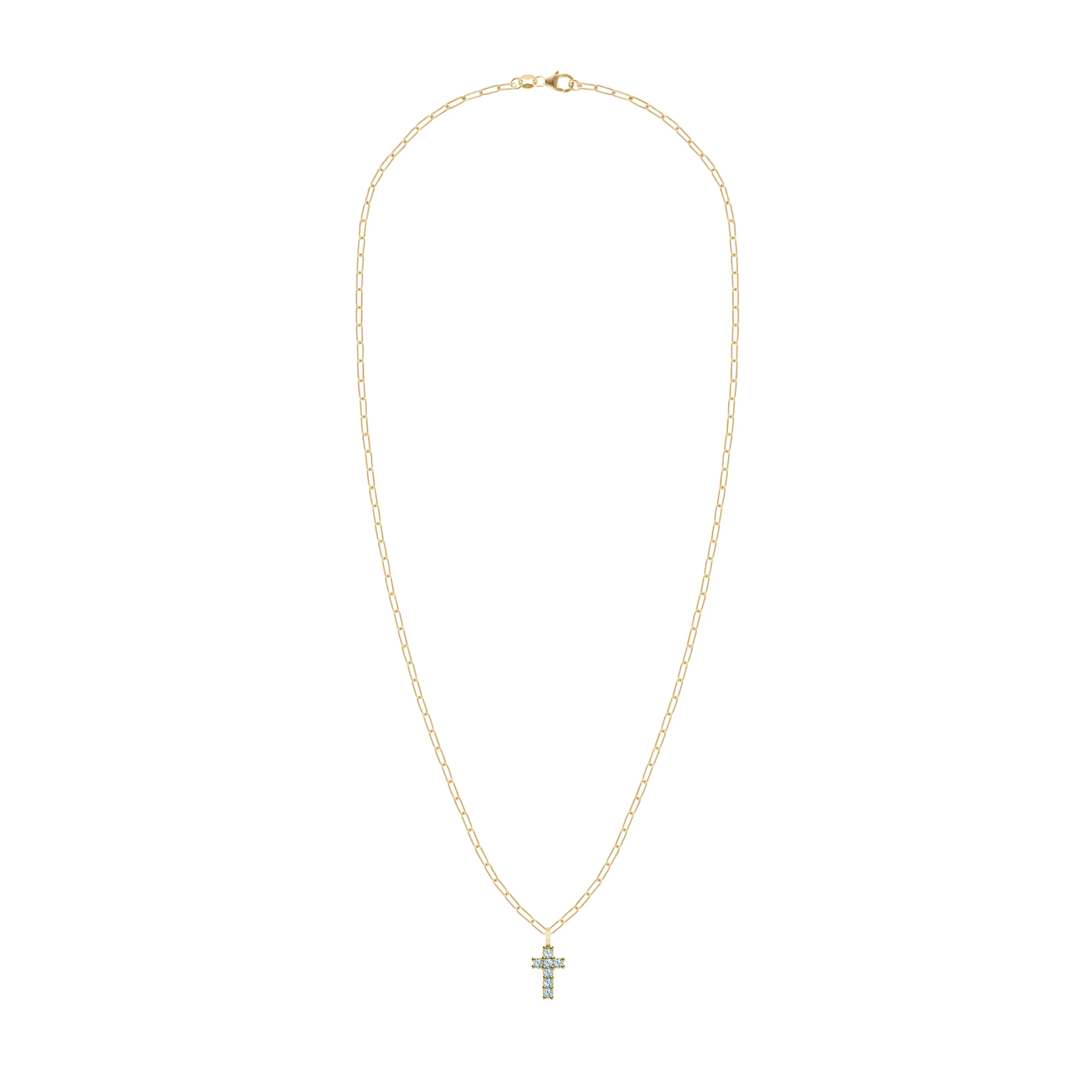The Vault: Rosecliff Small Cross Nantucket Blue Topaz Pendant, White Gold sold by Haverhill product image thumbnail 4