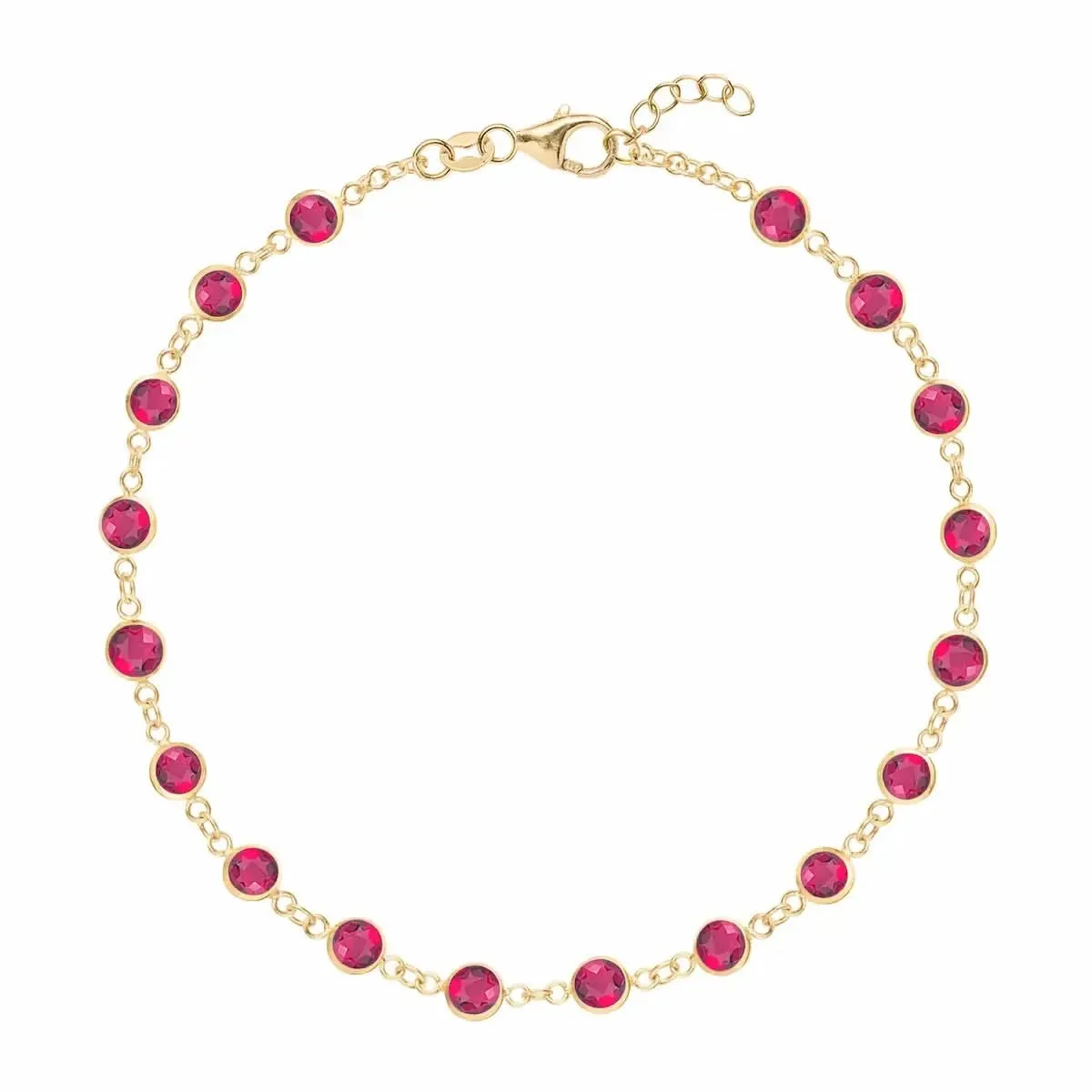 The Vault: Newport Ruby Bracelet, Size XS Yellow Gold sold by Haverhill
