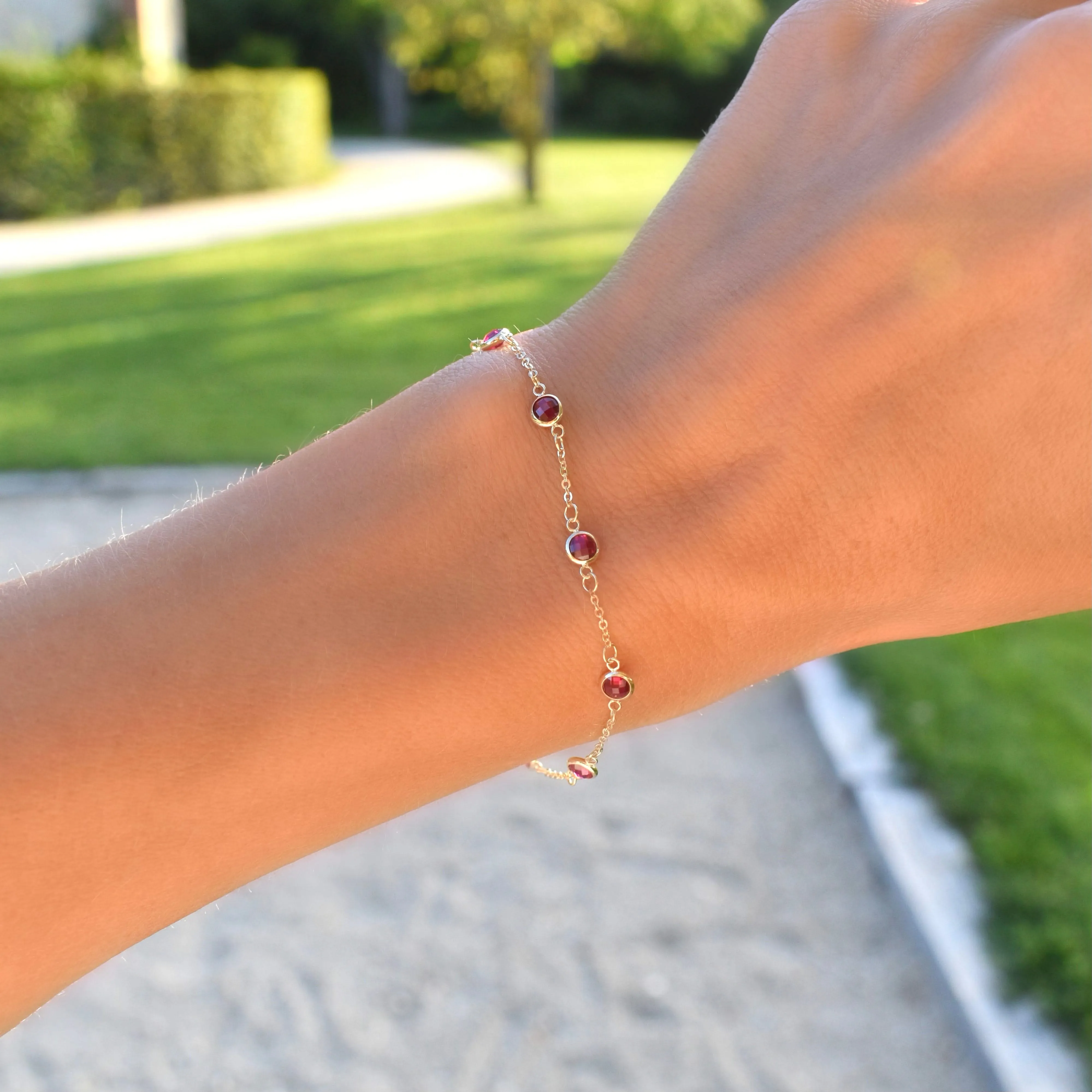 The Vault: Bayberry 7 Ruby Bracelet, Size Medium Yellow Gold sold by Haverhill product image thumbnail 2